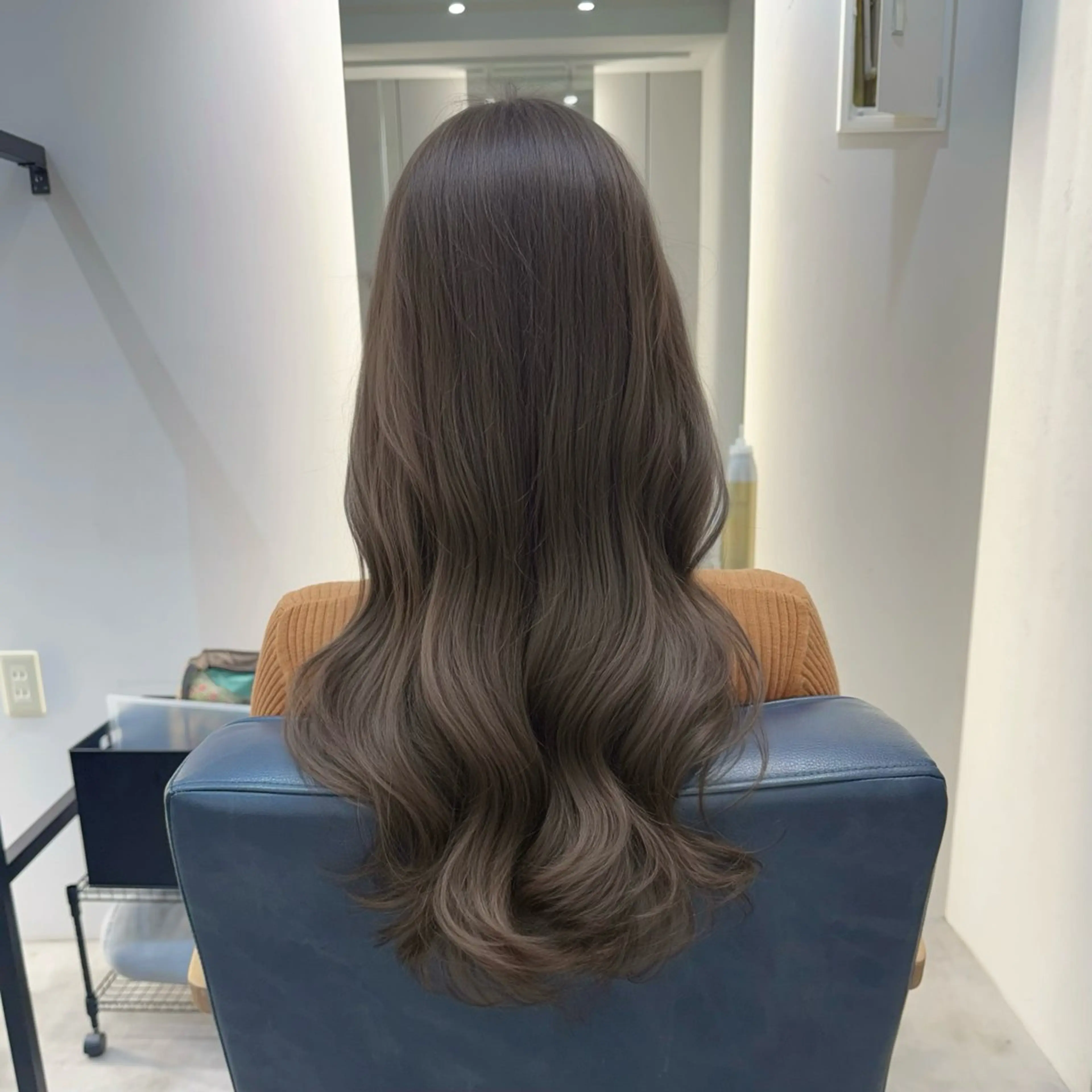 ロング カラー パーマ カット ヘアカラー パーマ 韓国ヘア/韓国風 パーマ/kazueのヘアスタイル