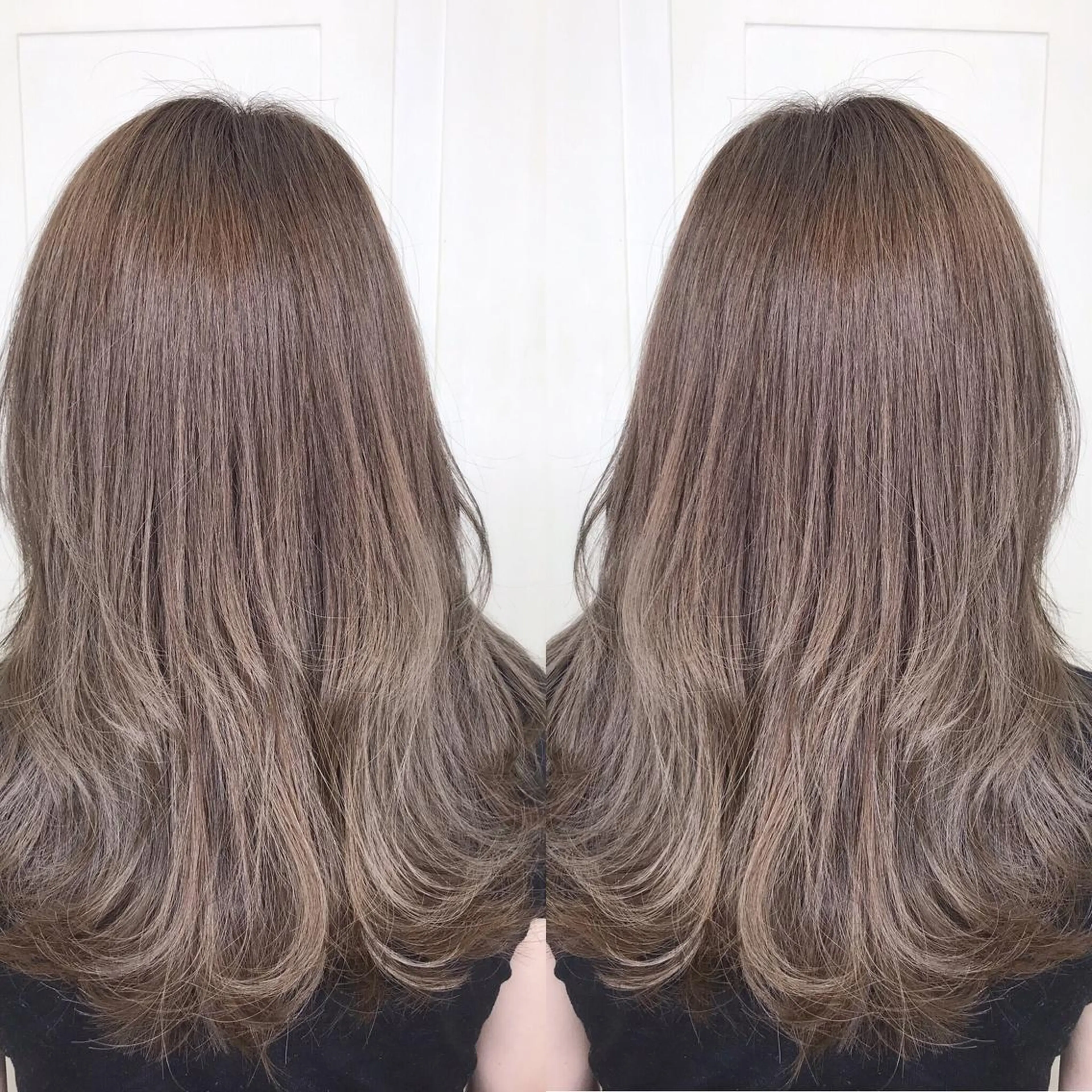 ロング カラー グレージュ ミルクティーグレージュ fhami 店長 髪質改善　DAITOのヘアスタイル
