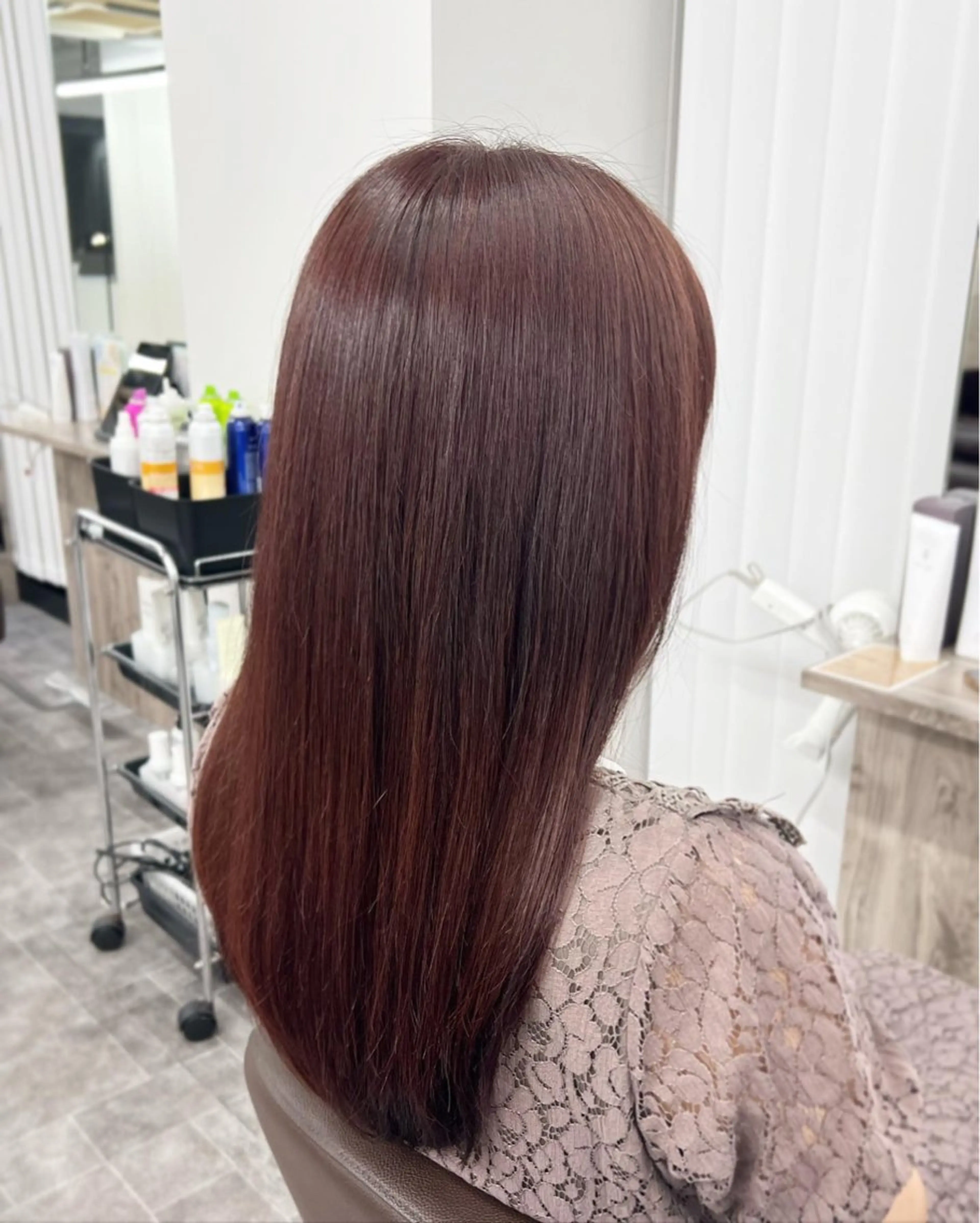 カラー ブラウンカラー ピンクカラー あやの/透明感カラー /カットモデルのヘアスタイル