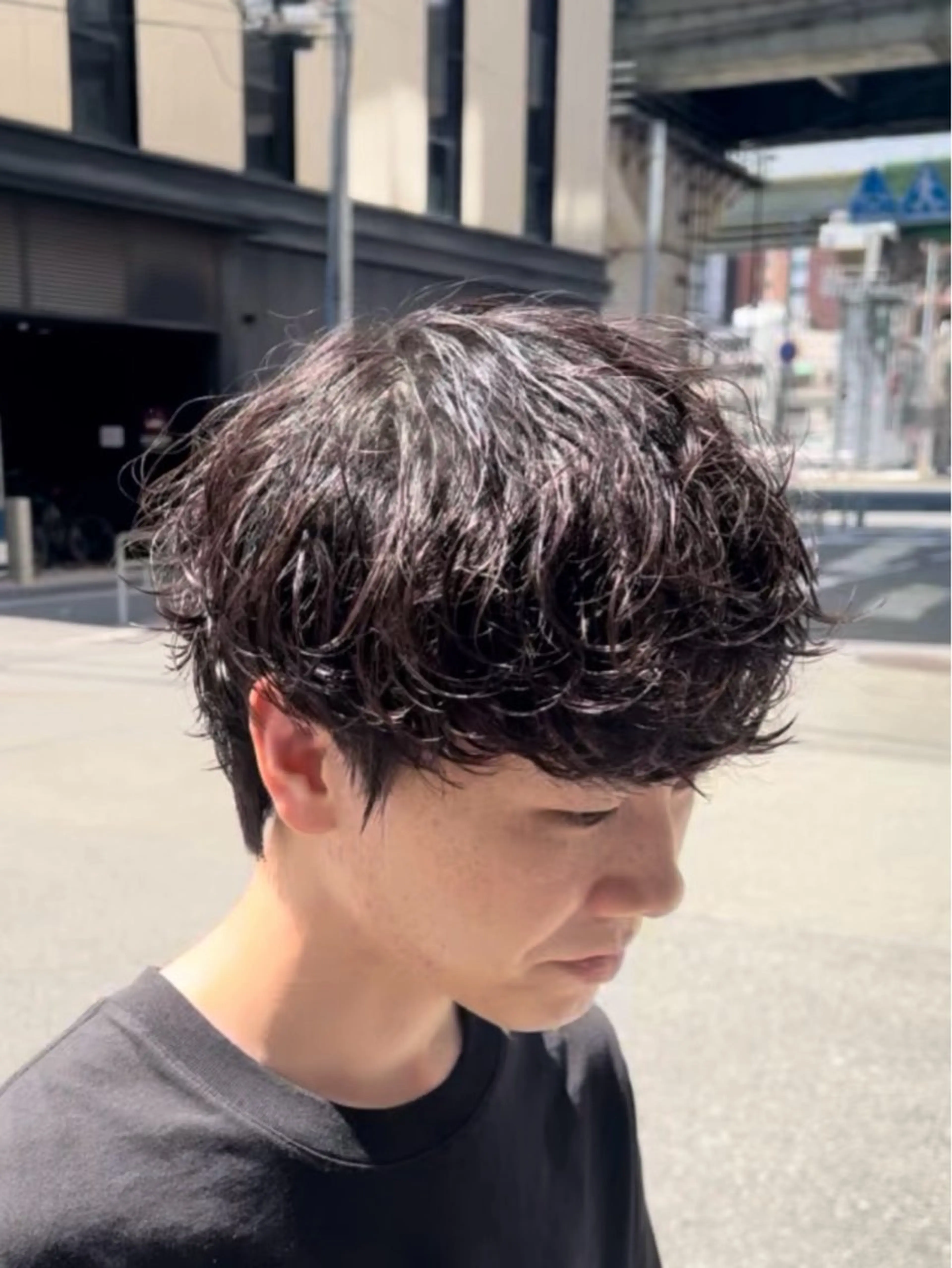 ミディアム パーマ メンズ ミディアムパーマ メンズパーマ 阪田 集/メンズヘアのヘアスタイル