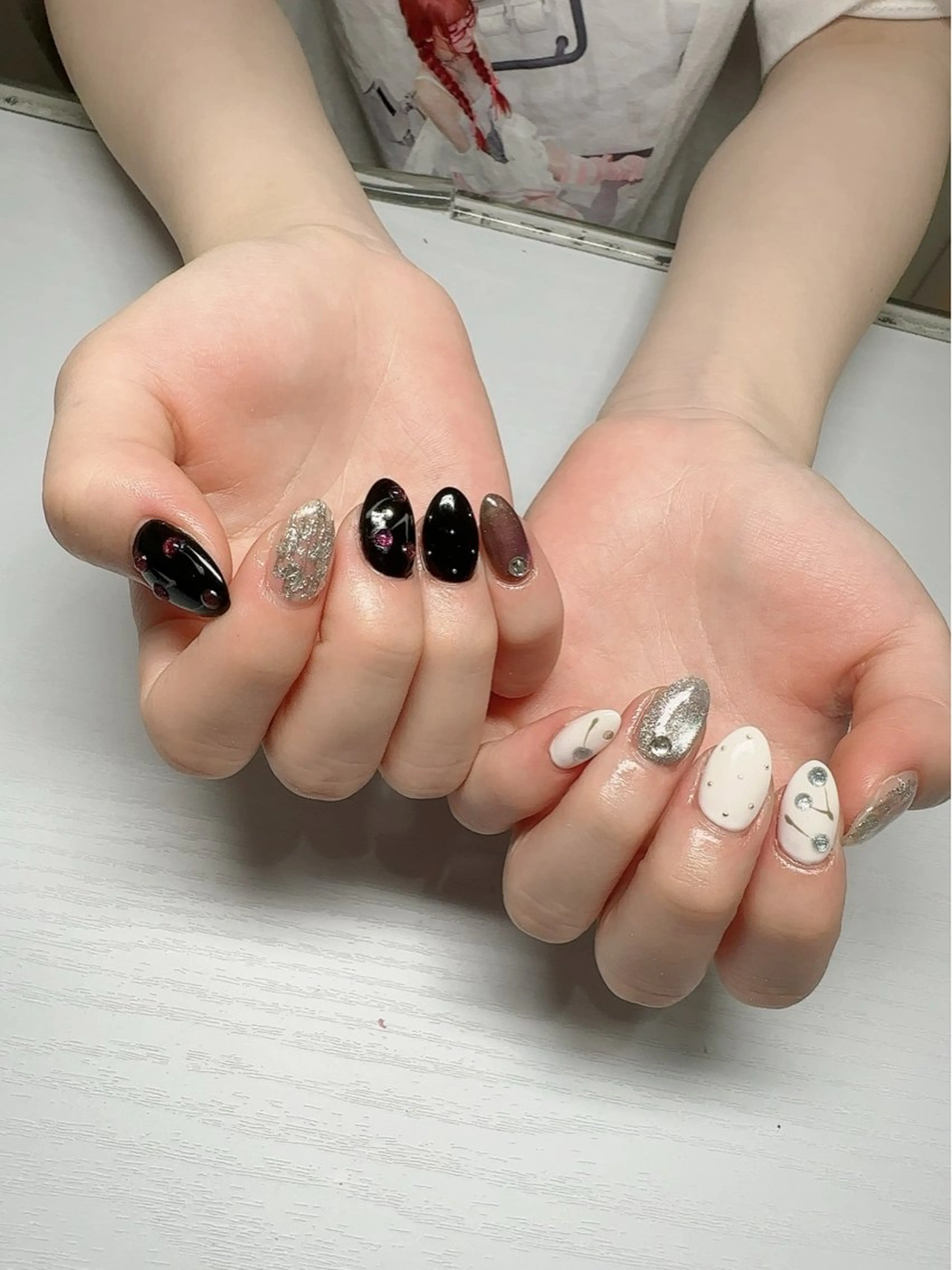 ネイル 持ち込み ストーンネイル ｎｙａｓｕ ｎａｉｌのネイルデザイン