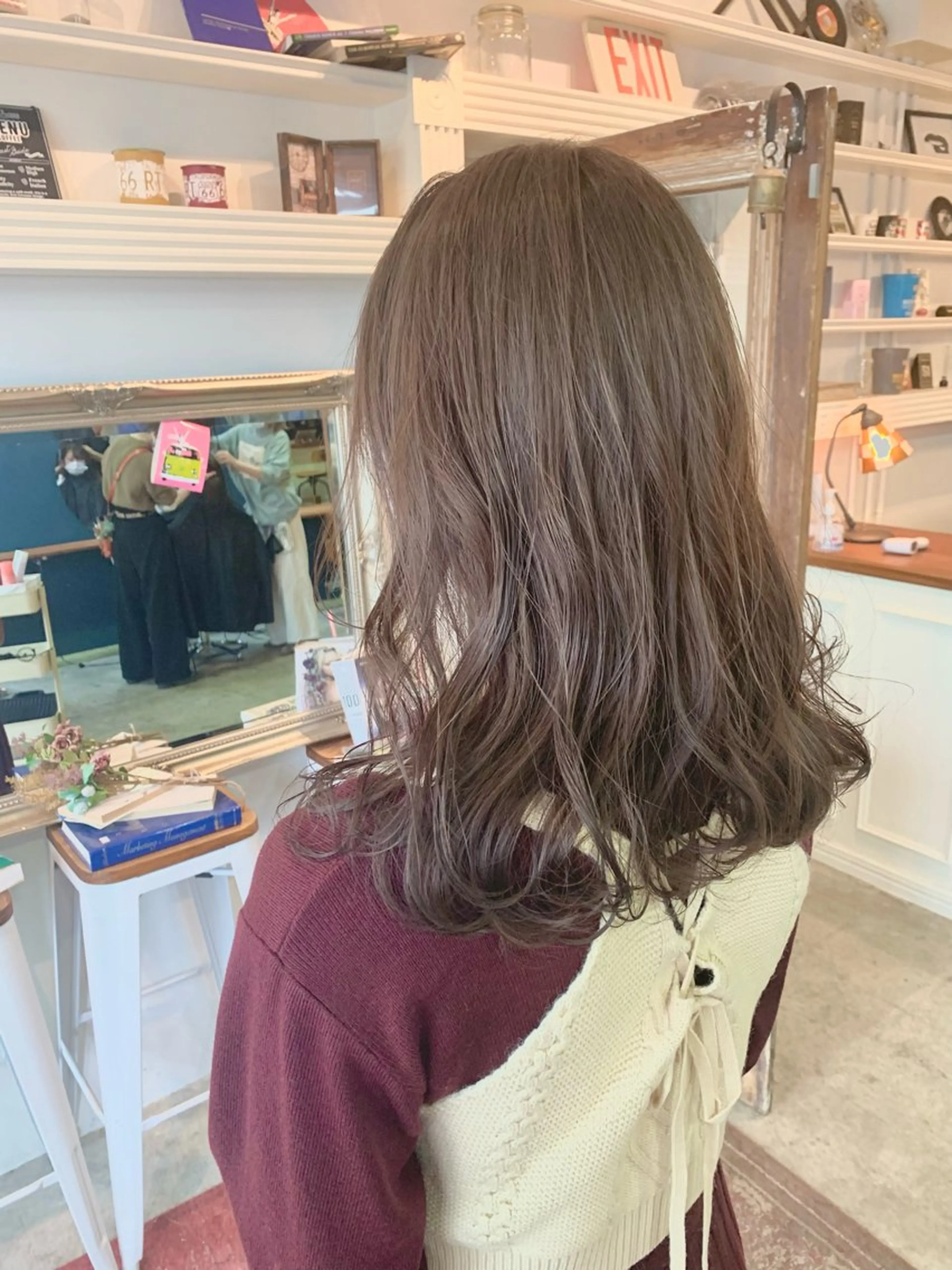 セミロング カラー ヘアアレンジ ベージュカラー ココアベージュ カット ヘアカラー トリートメント 山崎 澪 レイヤーカット/大宮のヘアスタイル