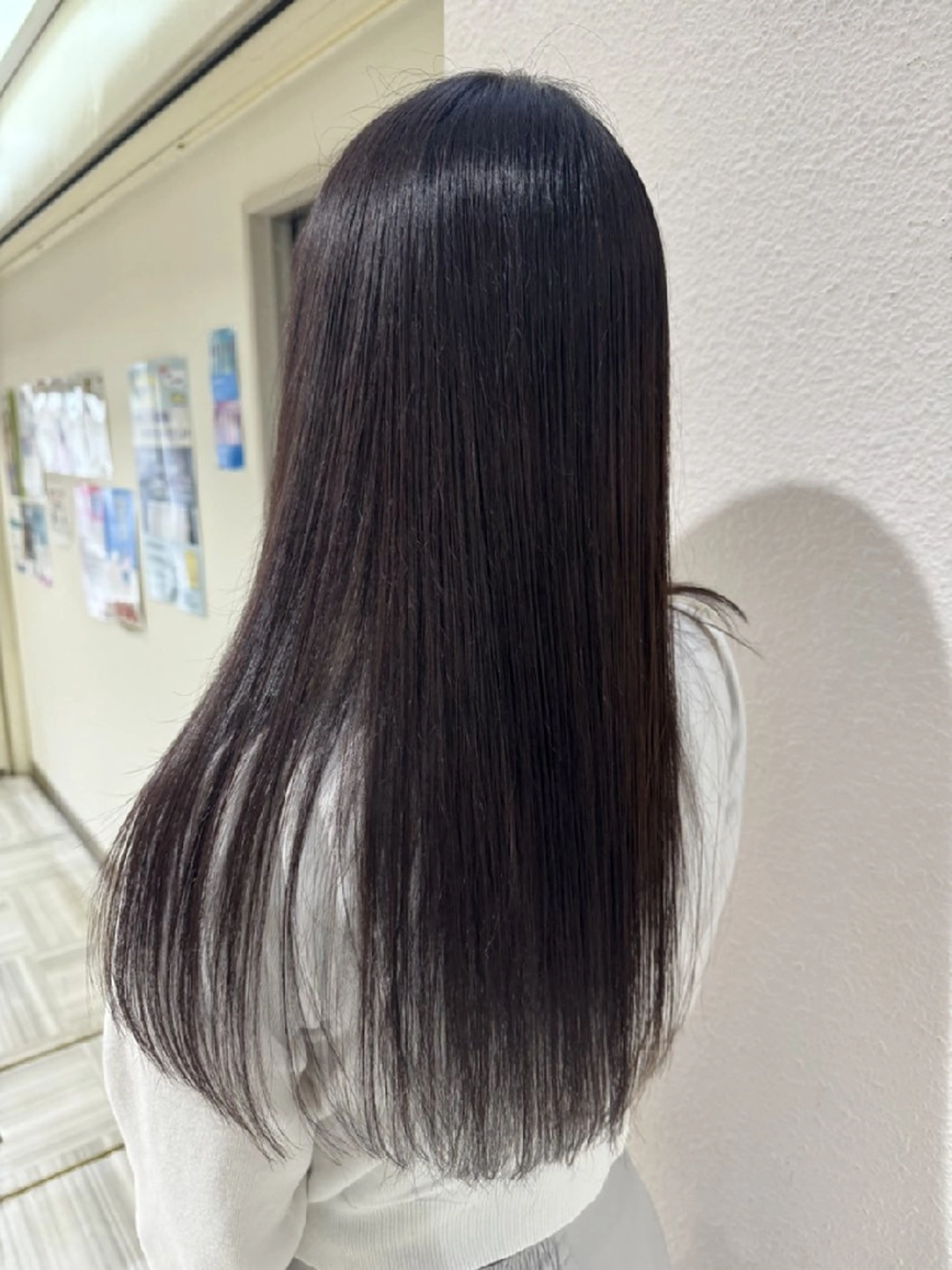 ロング カット 縮毛矯正 トリートメント 岩崎 秀之のヘアスタイル