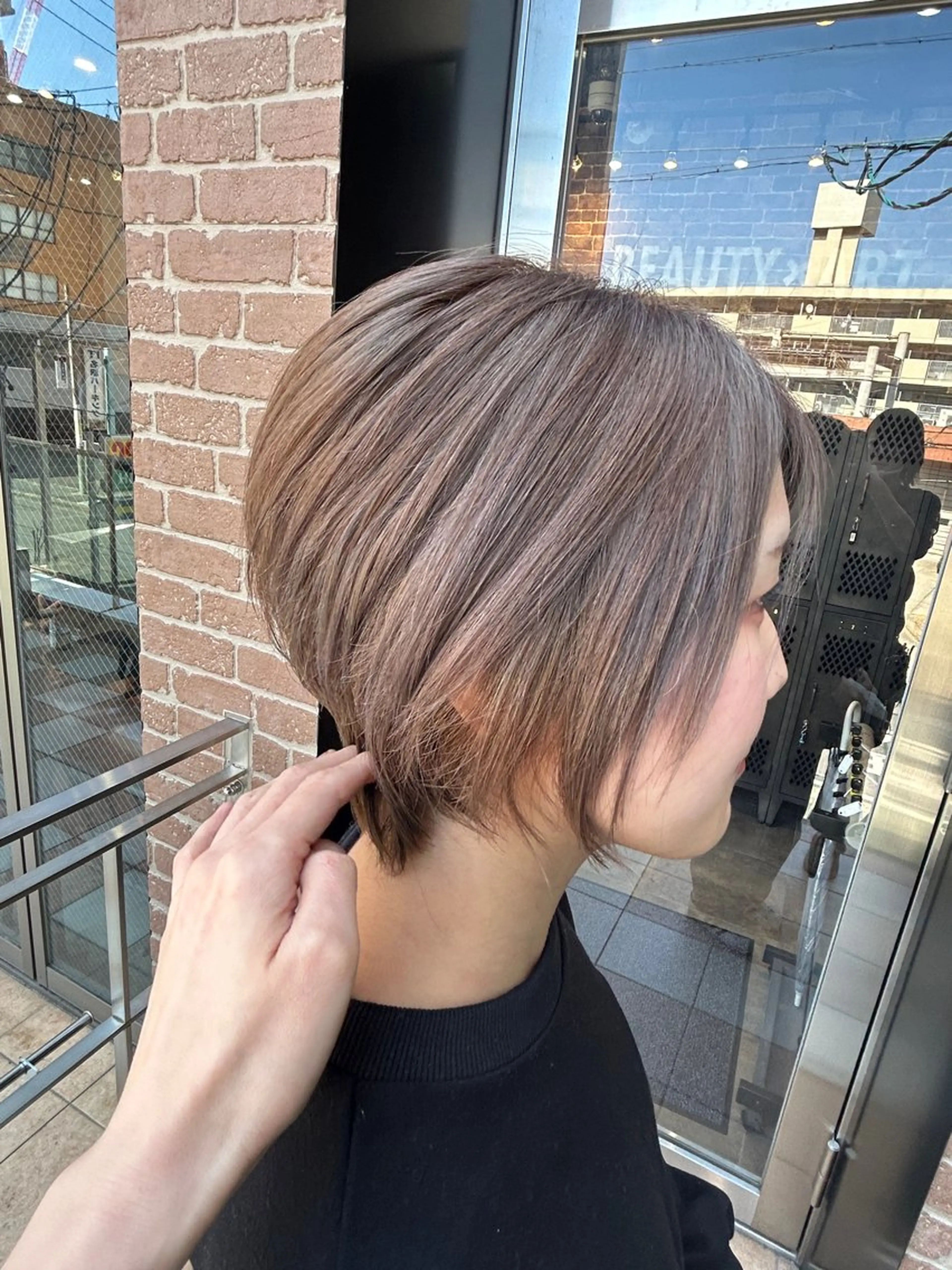 セミロング カラー カット ヘアカラー ヘアセット 久木原 ゆりのヘアスタイル