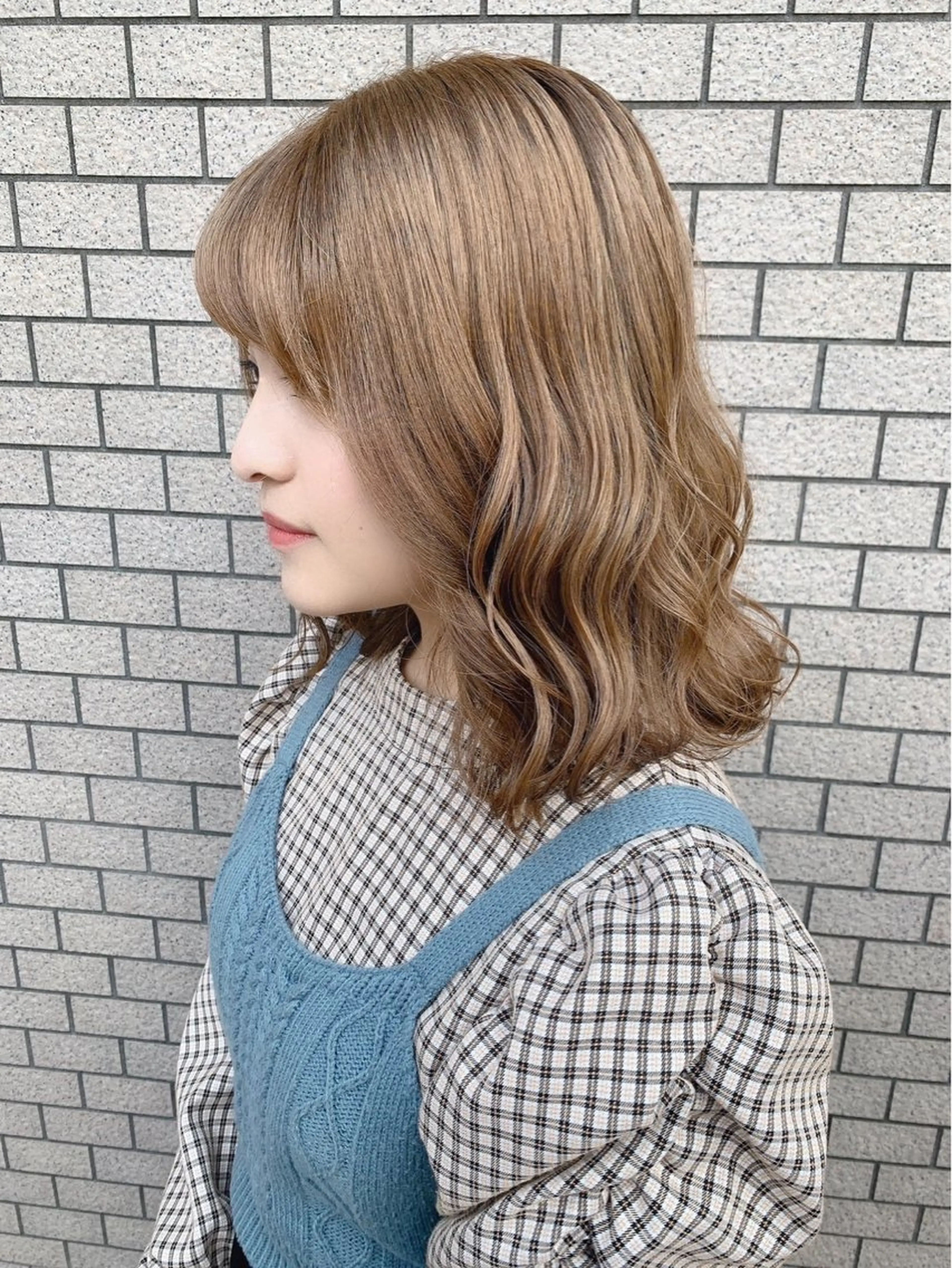 ミディアム カラー ヘアカラー トリートメント 暖色カラー❤️/韓国 ヘア/りり菜のヘアスタイル