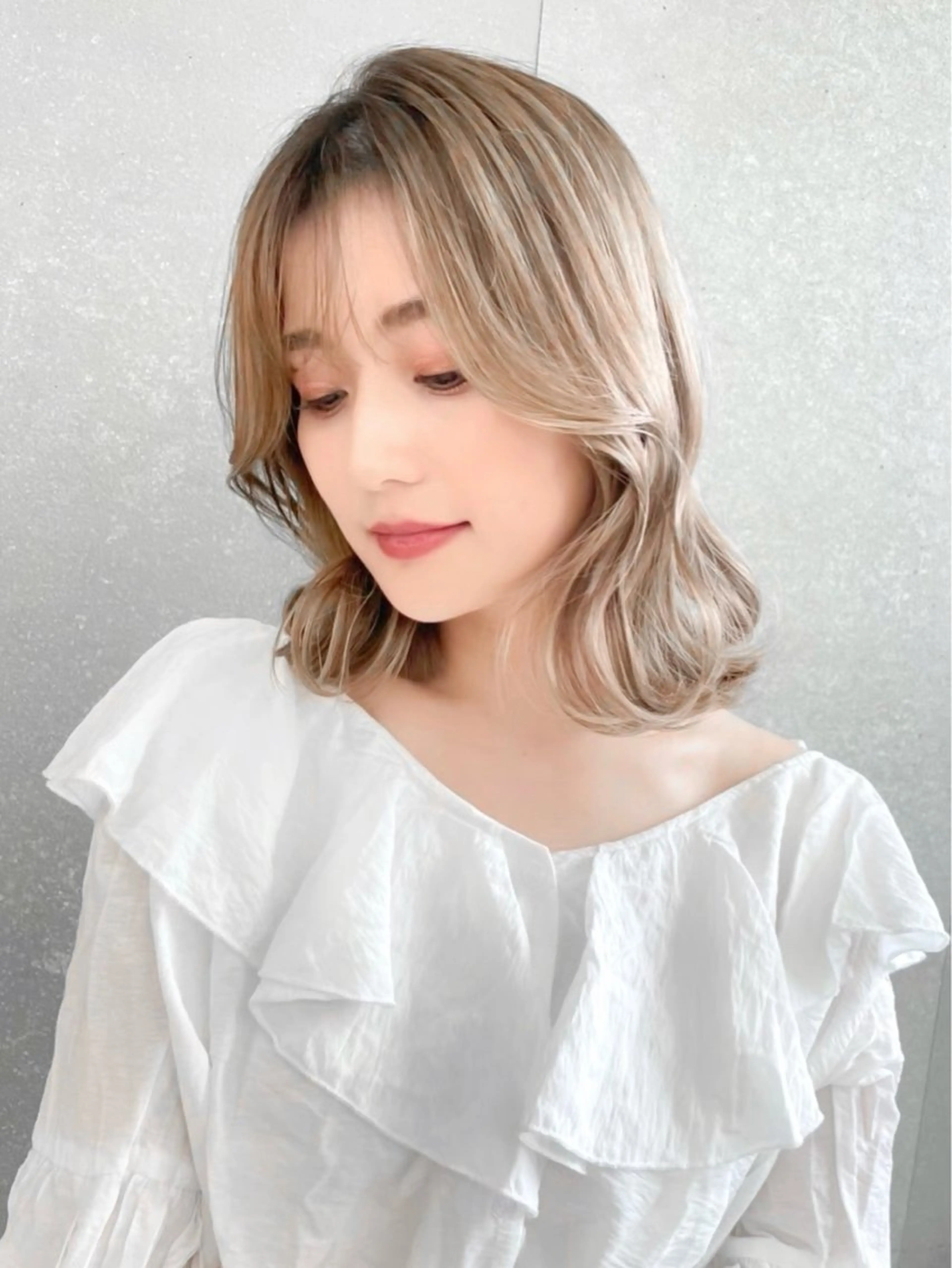 ミディアム 縮毛矯正/韓国ヘア /レイヤー🎀ミズキのヘアスタイル