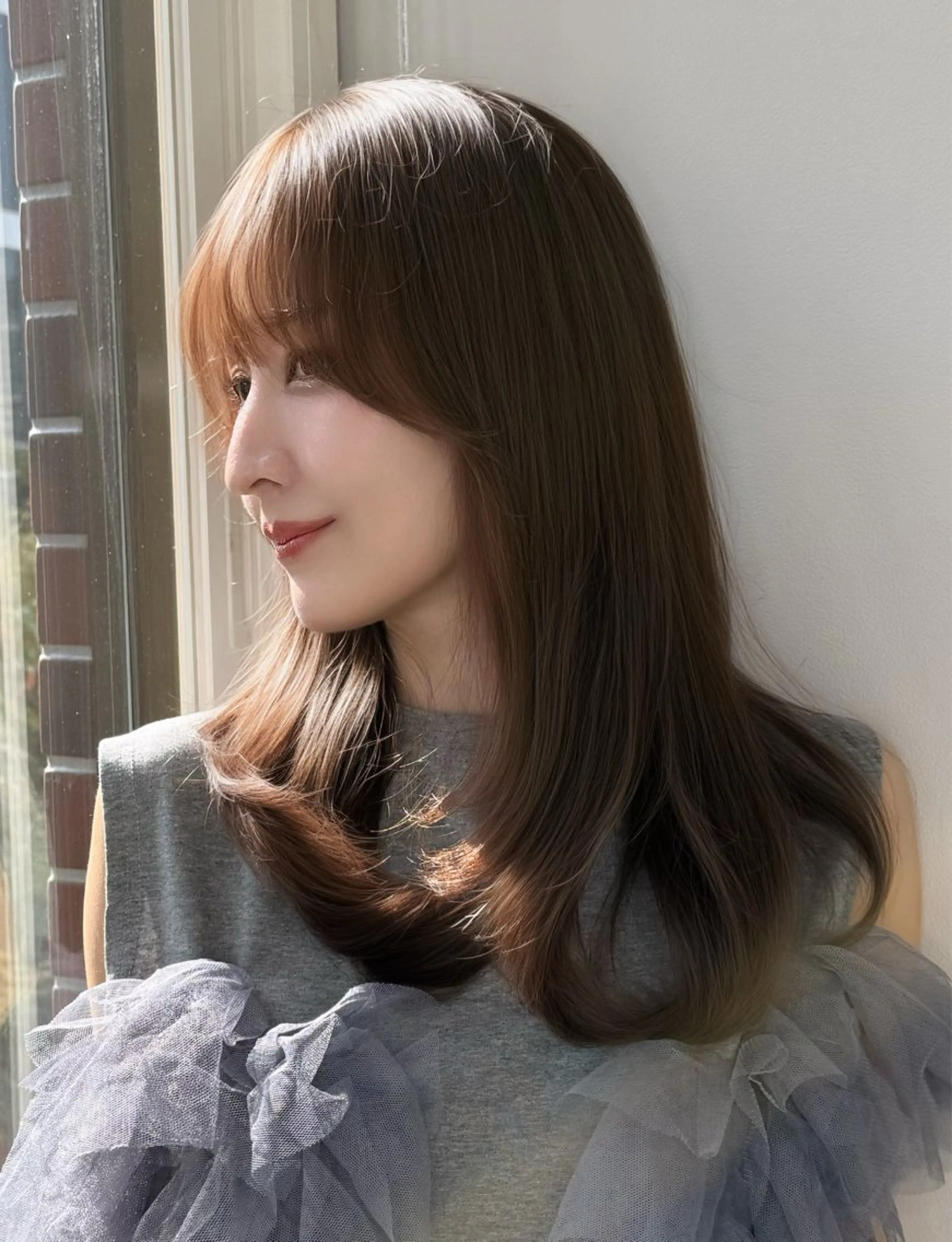 【前髪メンテナンスカット付き✨】透明感カラー＋TOKIO TR ¥15400→10500の写真