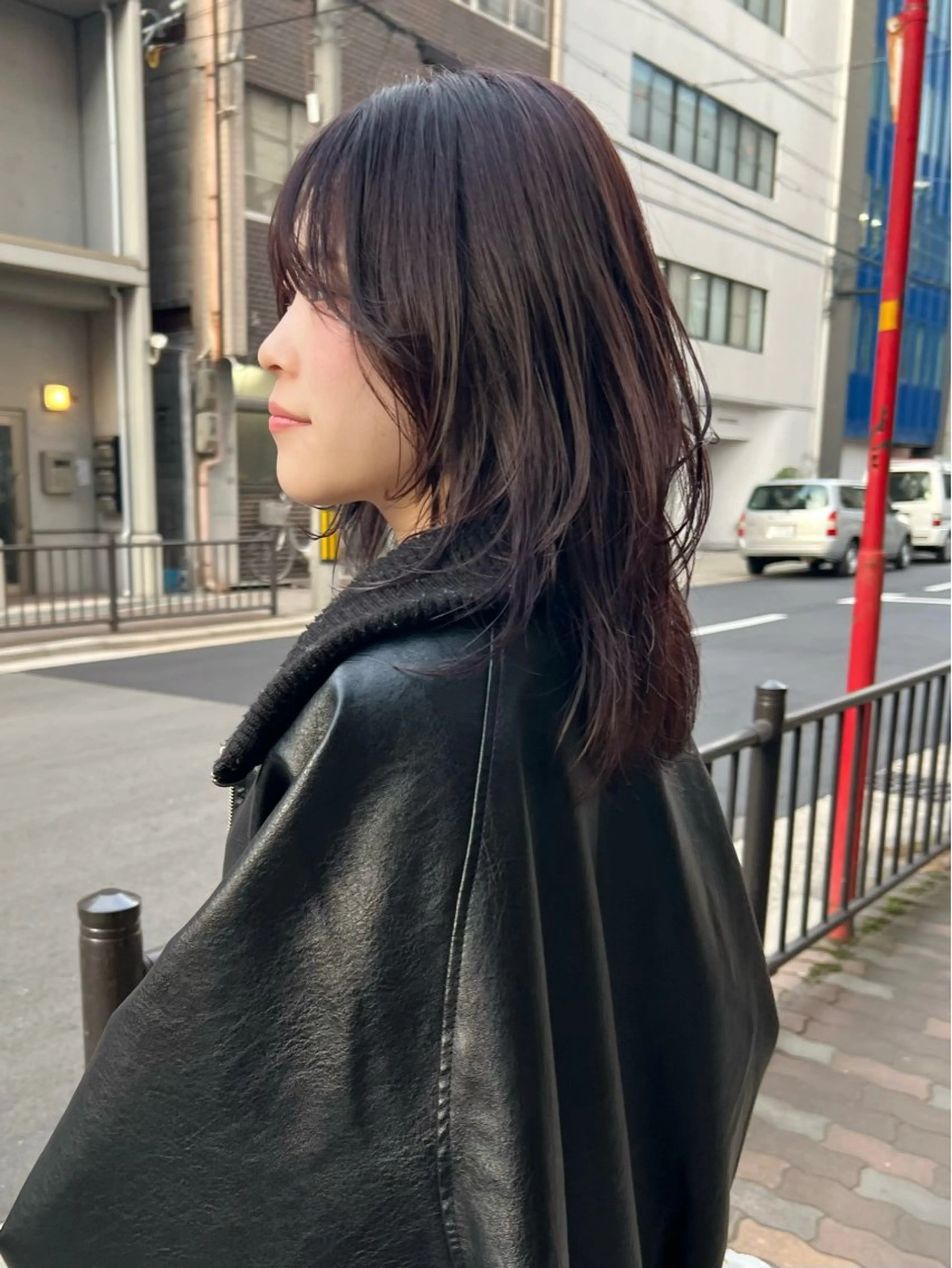 ミディアム カラー カット ヘアカラー トリートメント 樫原裕二/レイヤー カット/透明感カラーのヘアスタイル