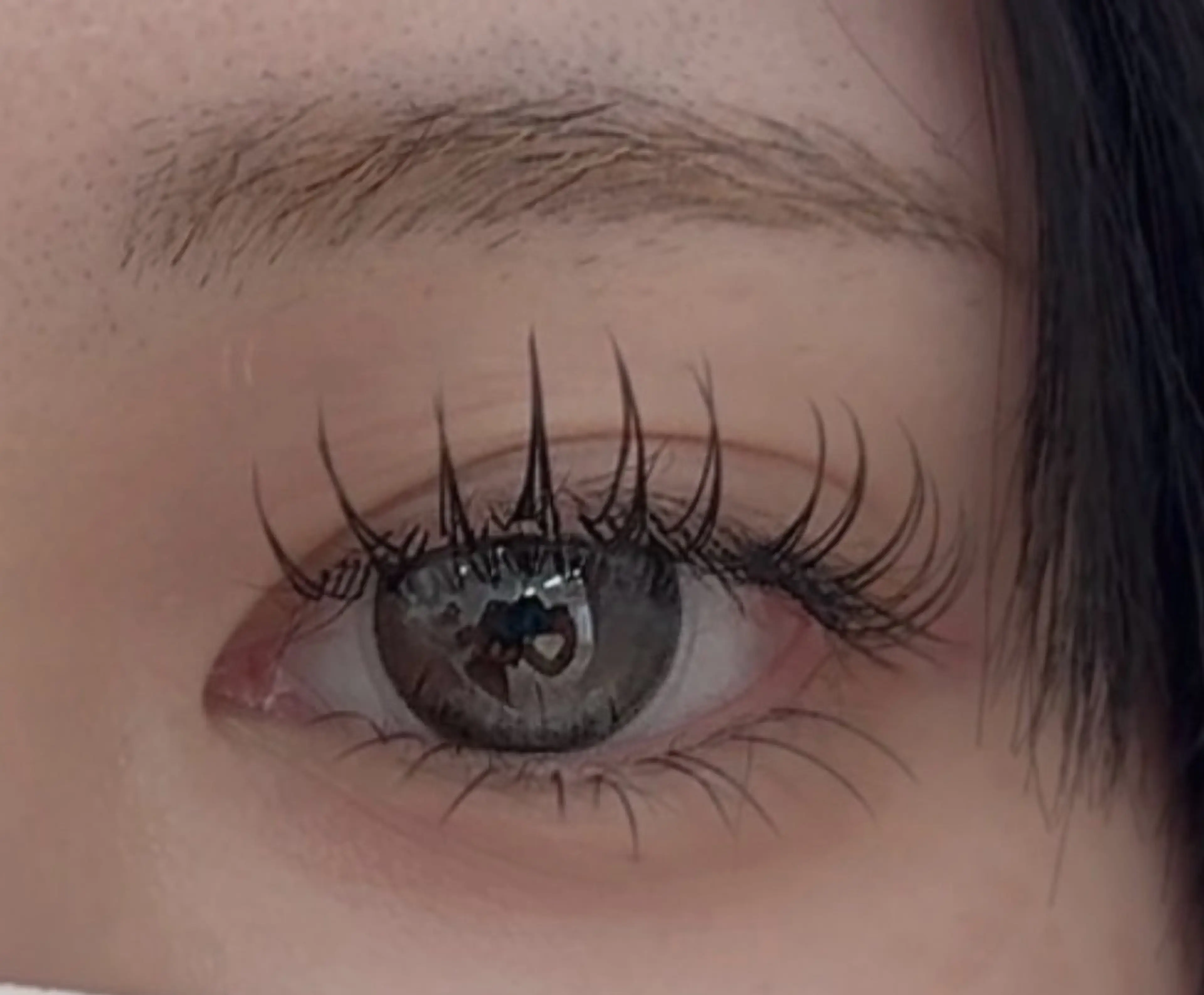 マツエク・マツパ 束感まつ毛 Dカール フラットラッシュ ナチュラル ボリュームラッシュ マツエク A.MEYELASH SALON新大久保店のマツエク・マツパデザイン