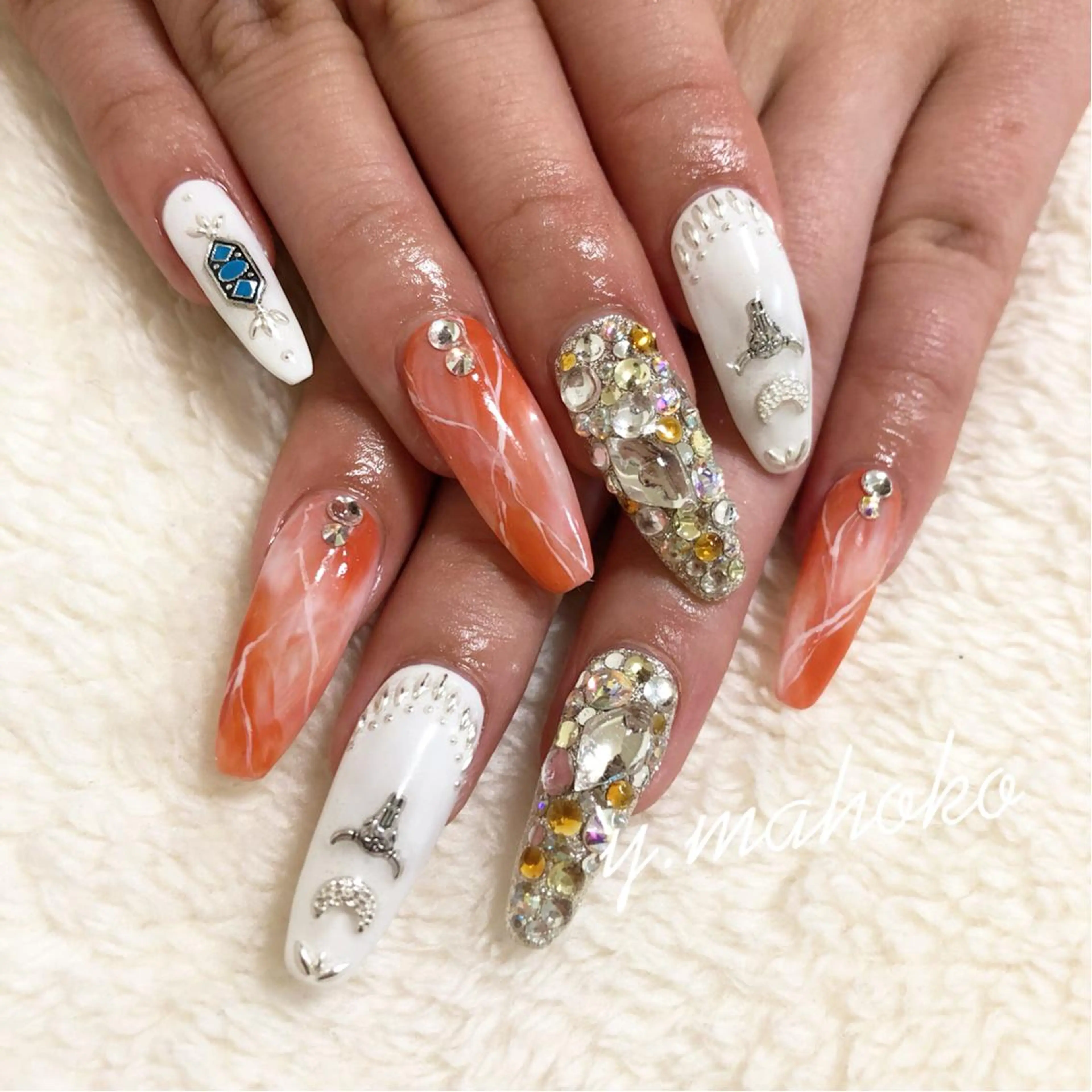 ネイル ハンドネイル She nail studio 原宿所属・パラジェル有/ スカルプ/mahoのネイルデザイン