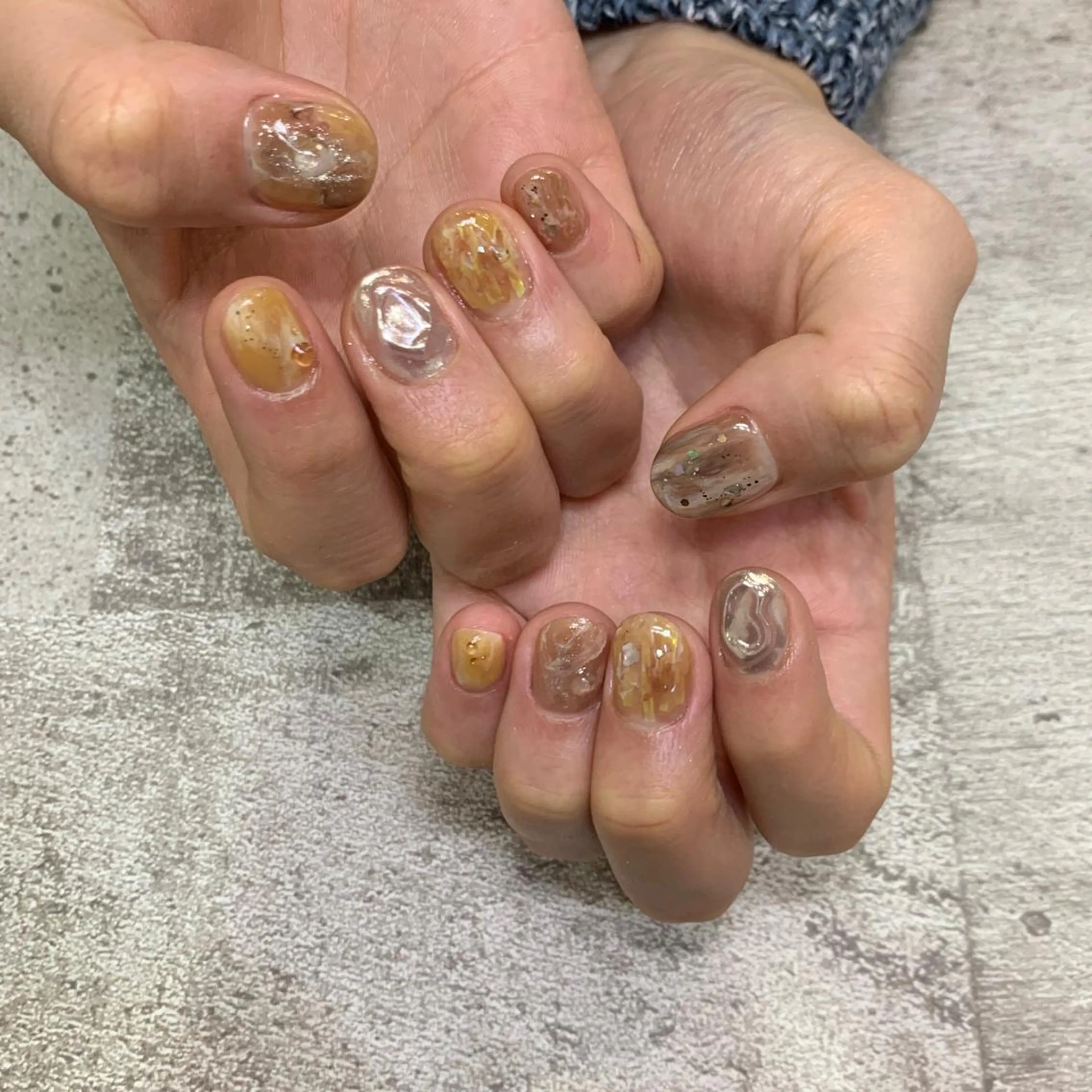 ネイル ハンドネイル 新宿ニュアンスネイル makotoのネイルデザイン