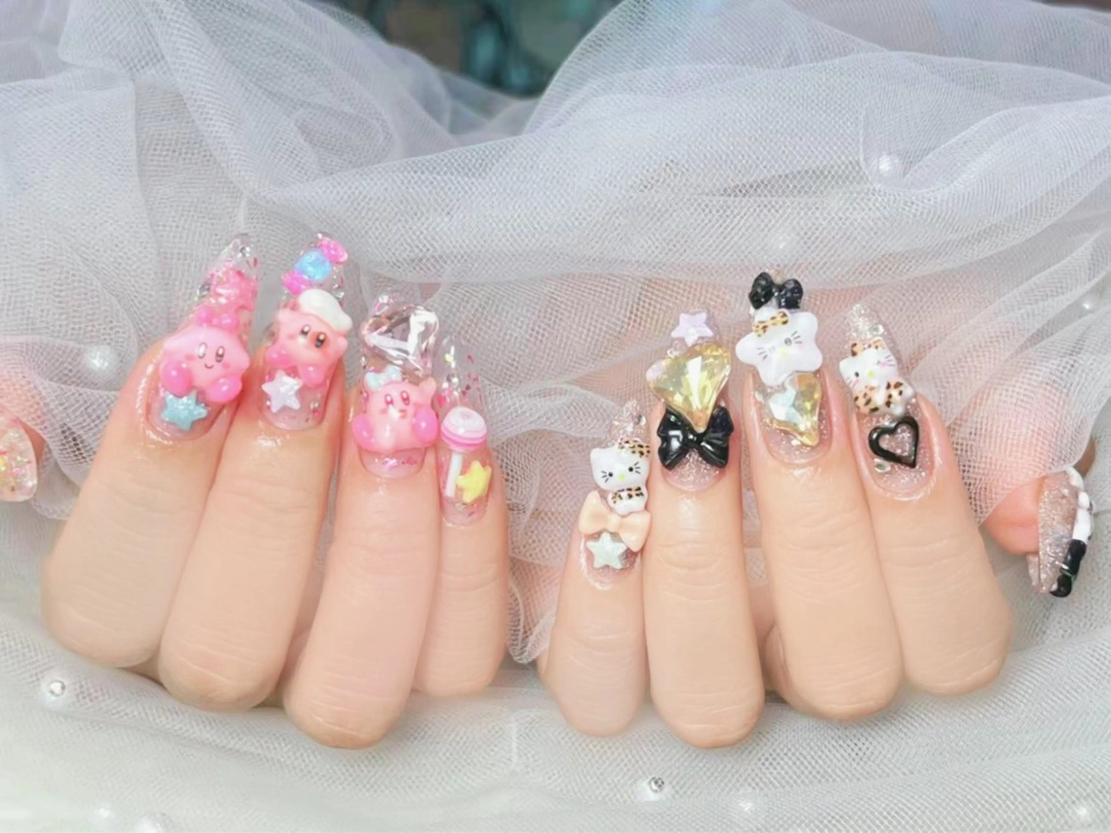 メンズ ネイル アートネイル フレンチネイル ジェルネイル キラキラネイル パラジェル ハンドネイル Bloom スカルプ専門店のネイルデザイン