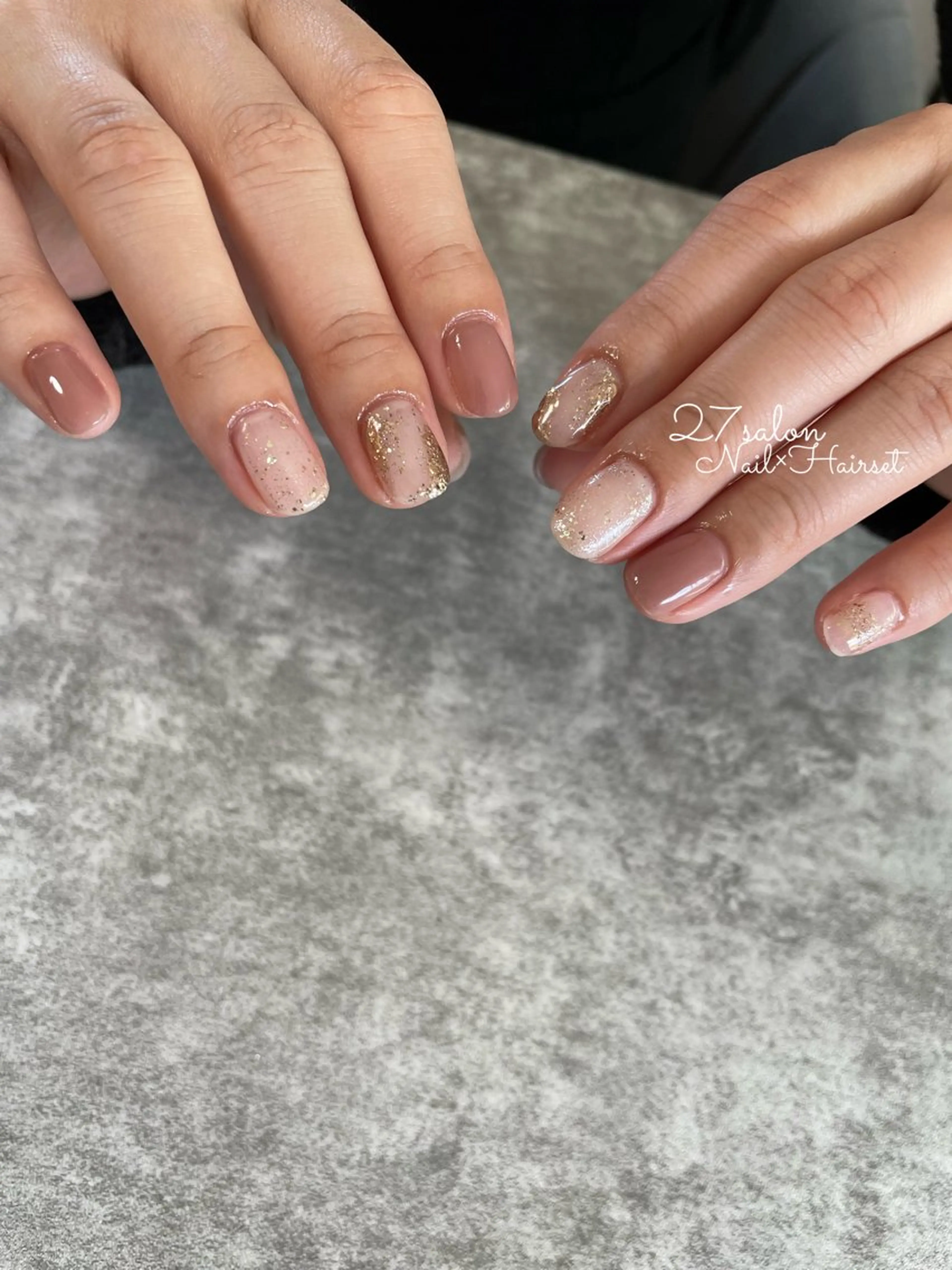 ネイル オフィスネイル ピンク 春ネイル 27salon yuinaのネイルデザイン