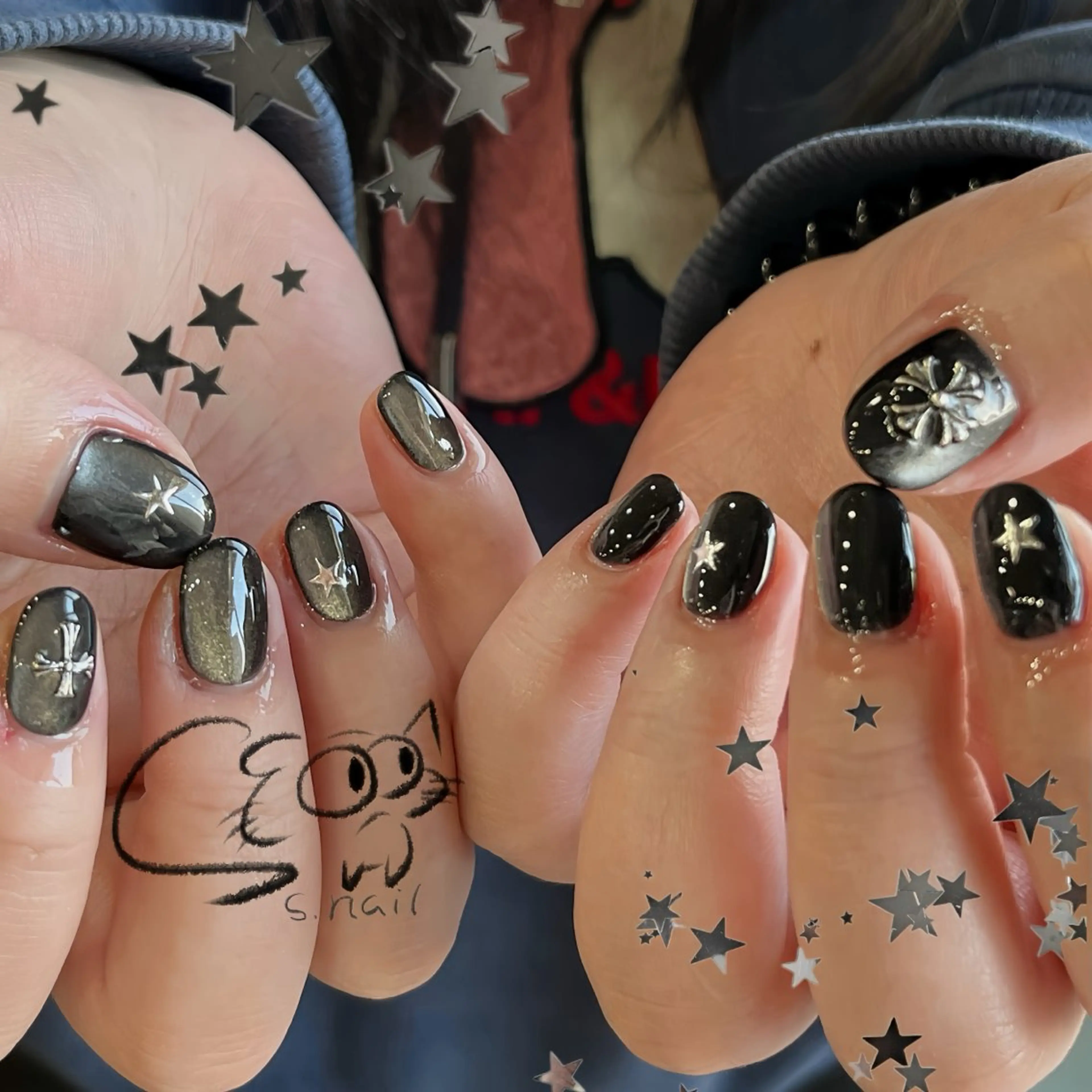 ネイル チークネイル フレンチネイル グラデーション マグネットネイル ワンカラーネイル S.nail _のネイルデザイン