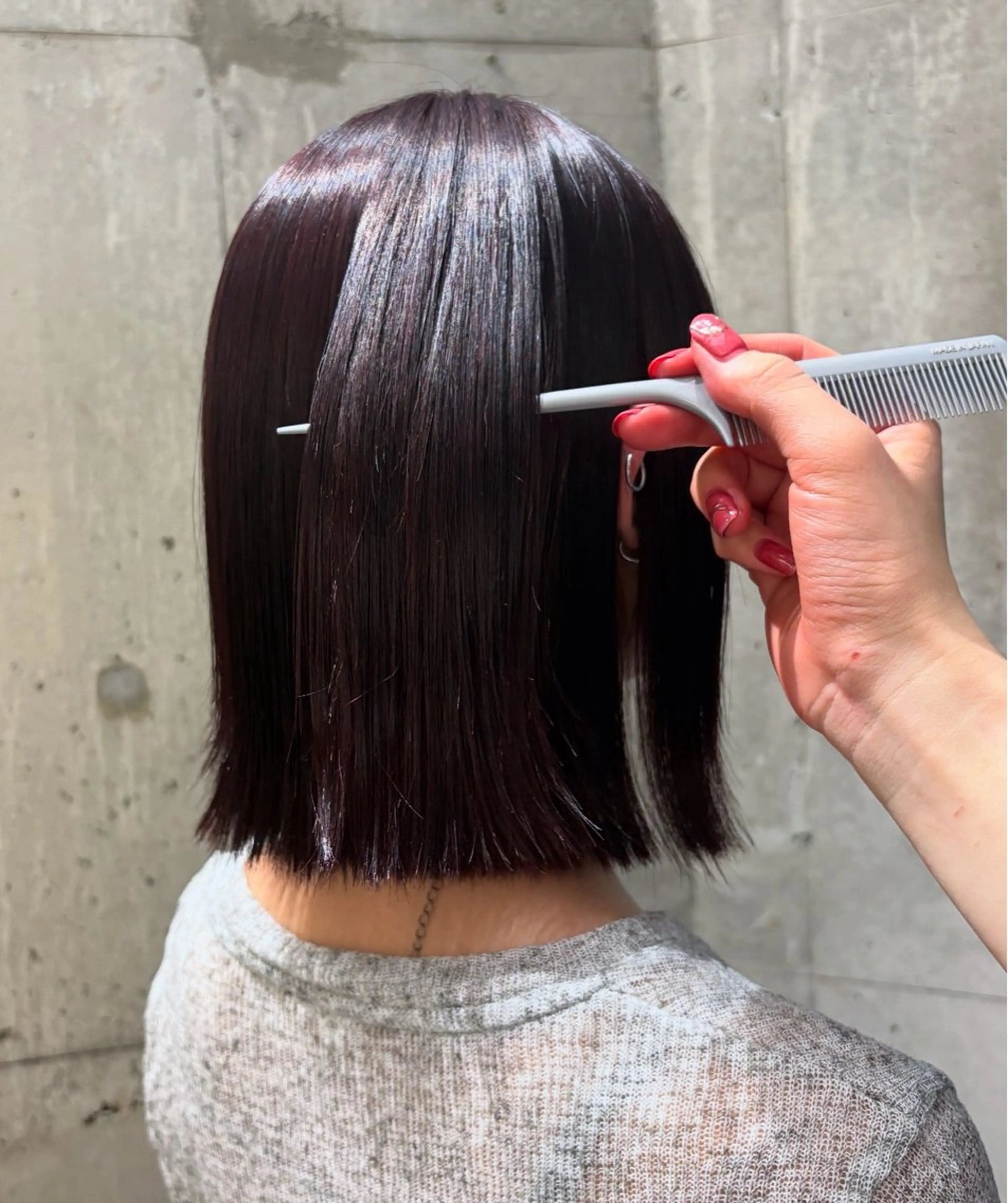 ミディアム カラー ブリーチ ダブルカラー ブリーチなしカラー レッドカラー Watanabe Maiのヘアスタイル