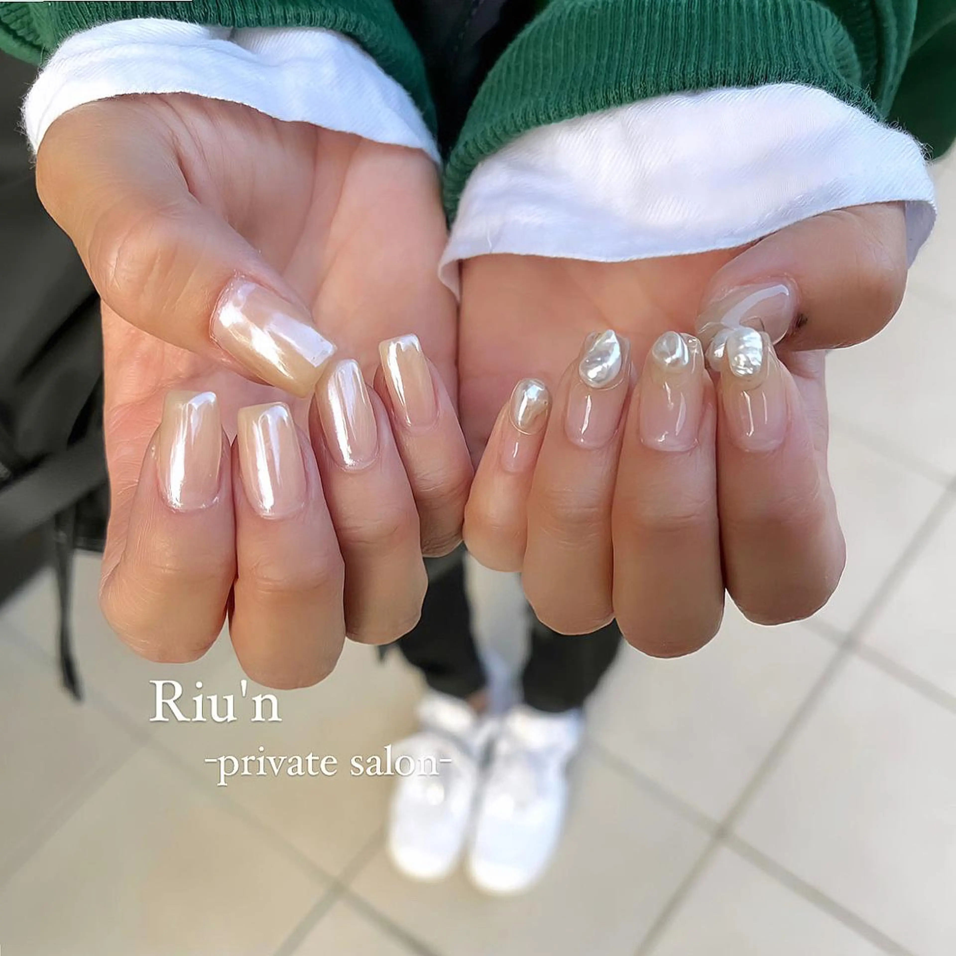 ミディアム ハンドネイル Riu*n -private-のネイルデザイン