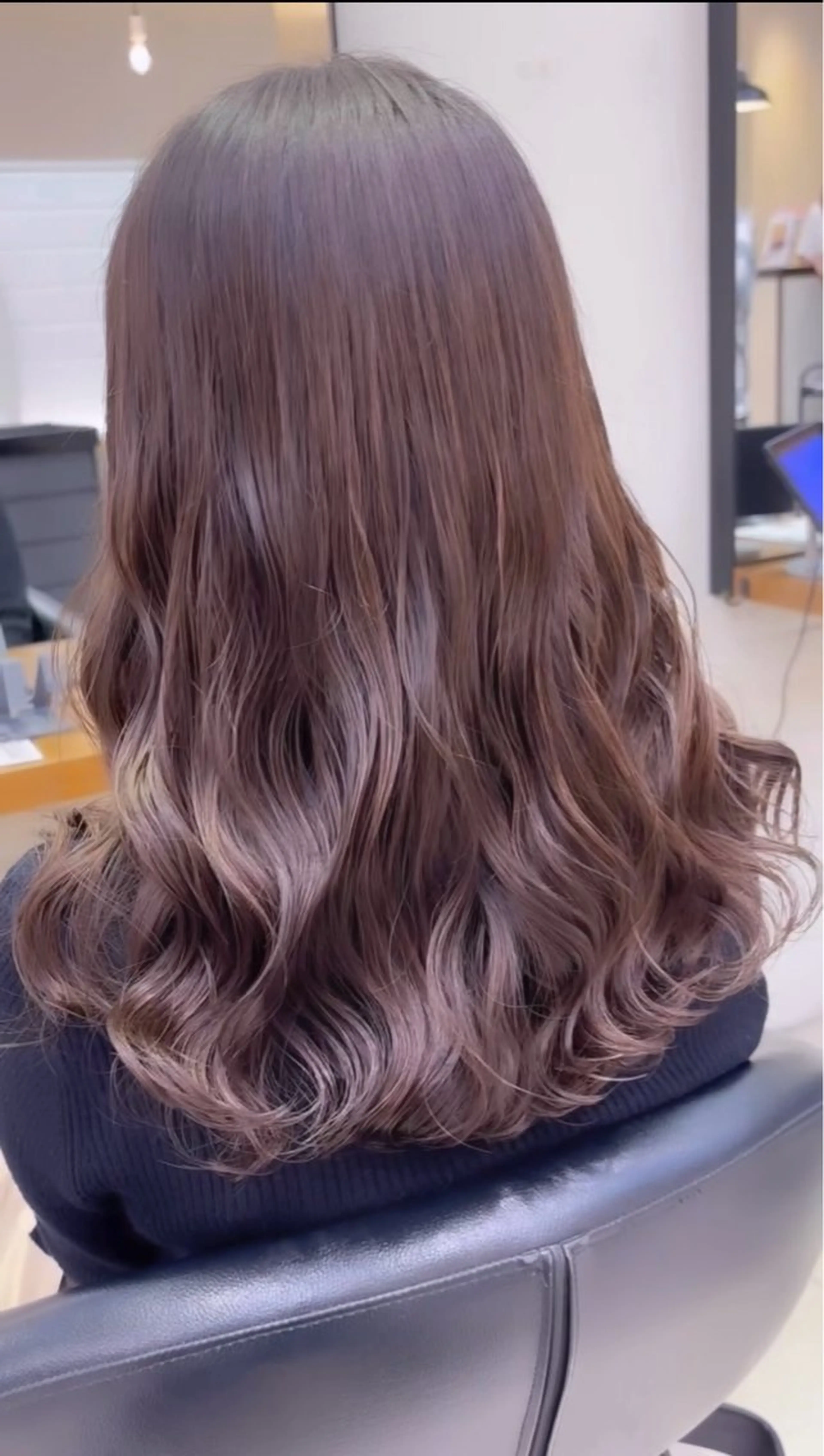 ロング パーマ カット パーマ コテ巻き風パーマ✨ かつみのヘアスタイル