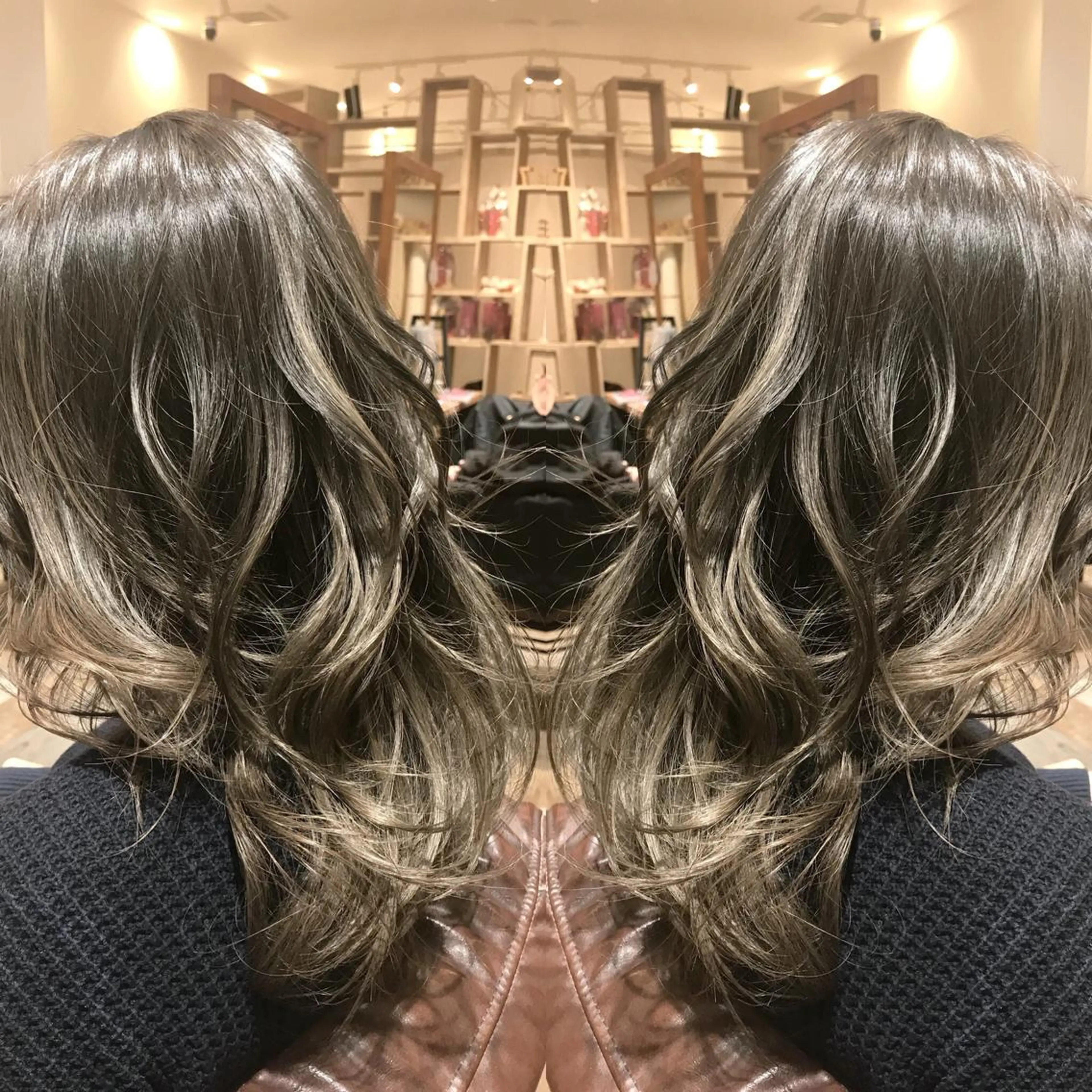 ロング カラー シールエクステ⭐️ オオミタクヤのヘアスタイル