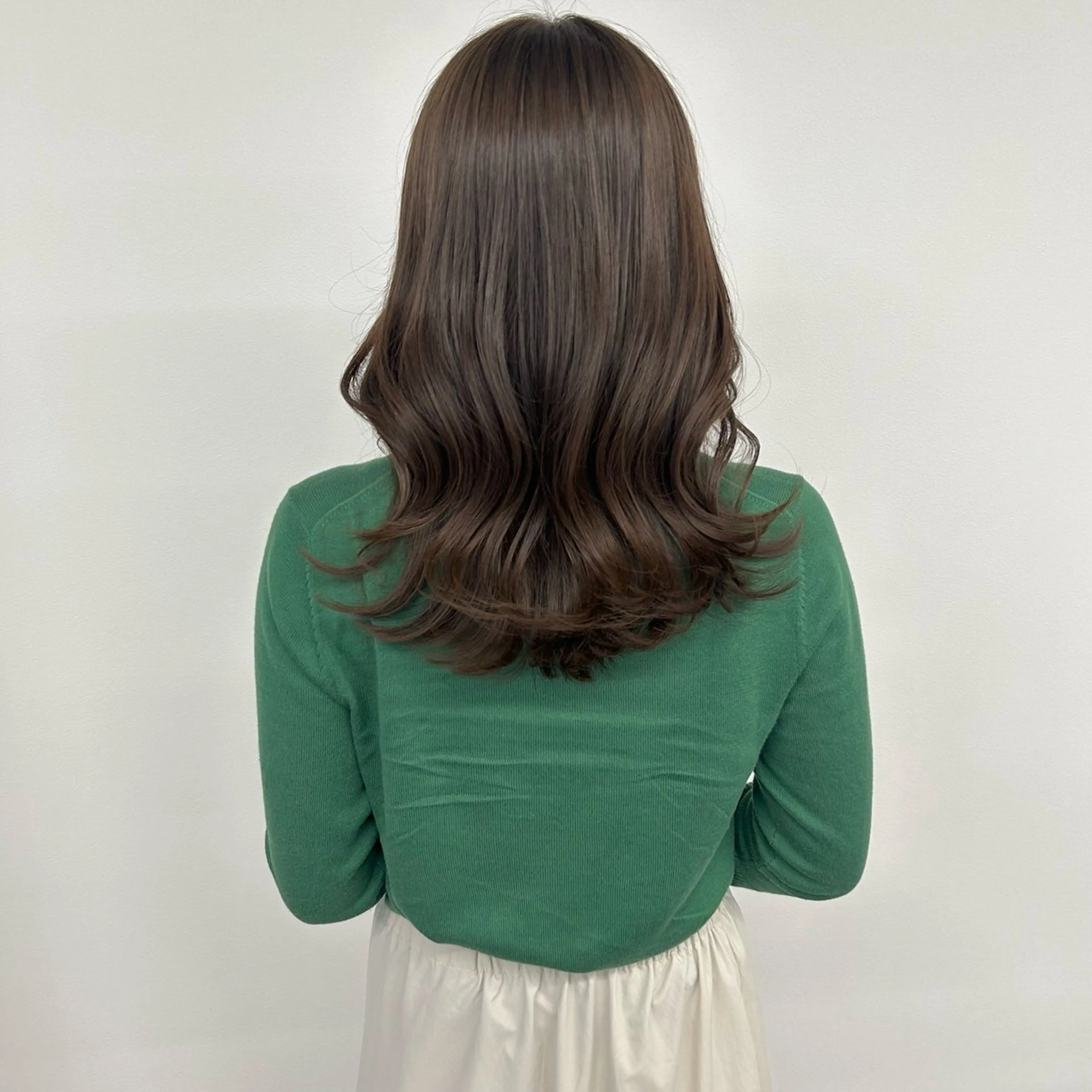 セミロング ヘアカラー トリートメント 髪質改善/艶カラー /透明感/石田桃子のヘアスタイル