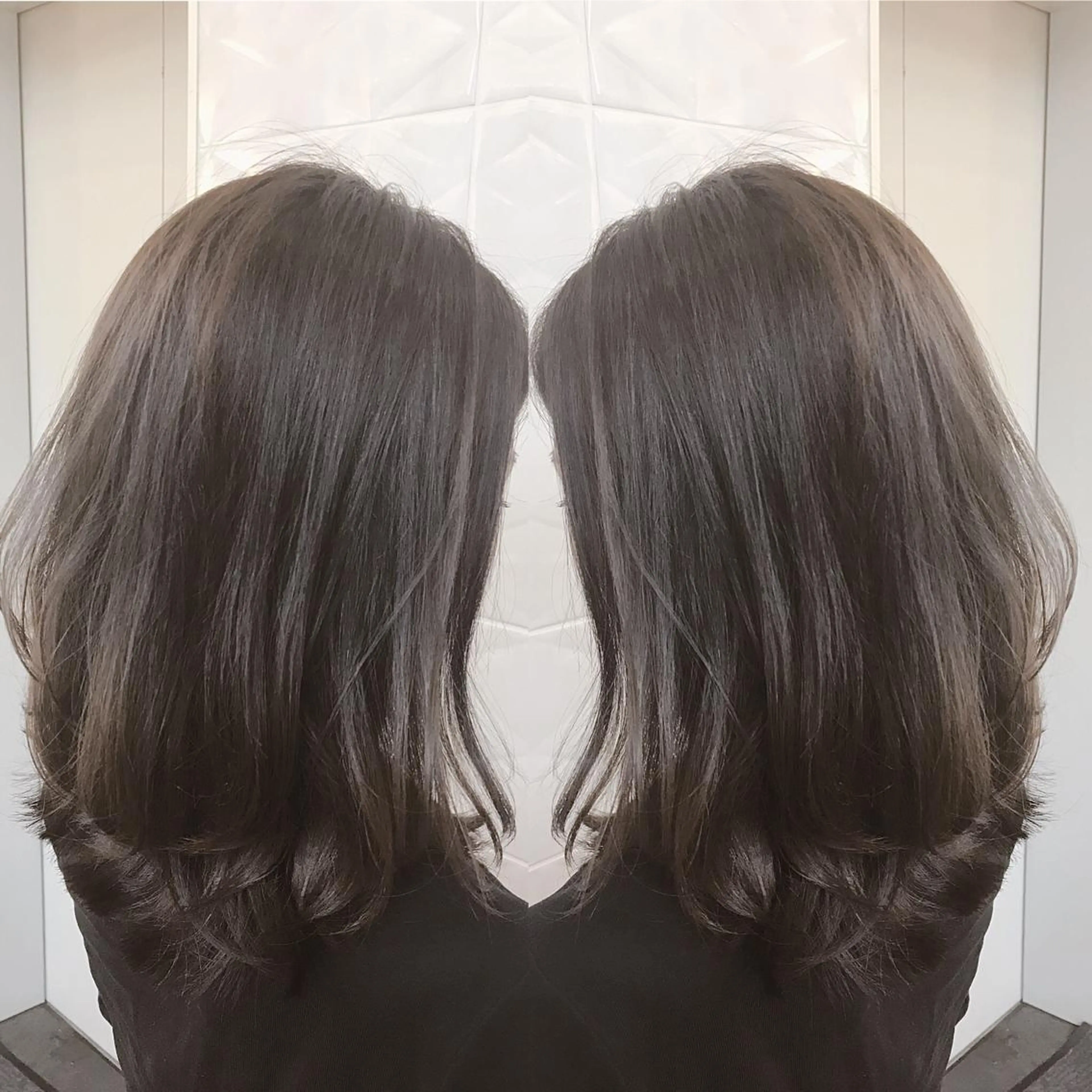 ミディアム カラー アッシュ ヘアカラー トリートメント 💗大人艶×髪質改善 カラー💗AYAKIのヘアスタイル
