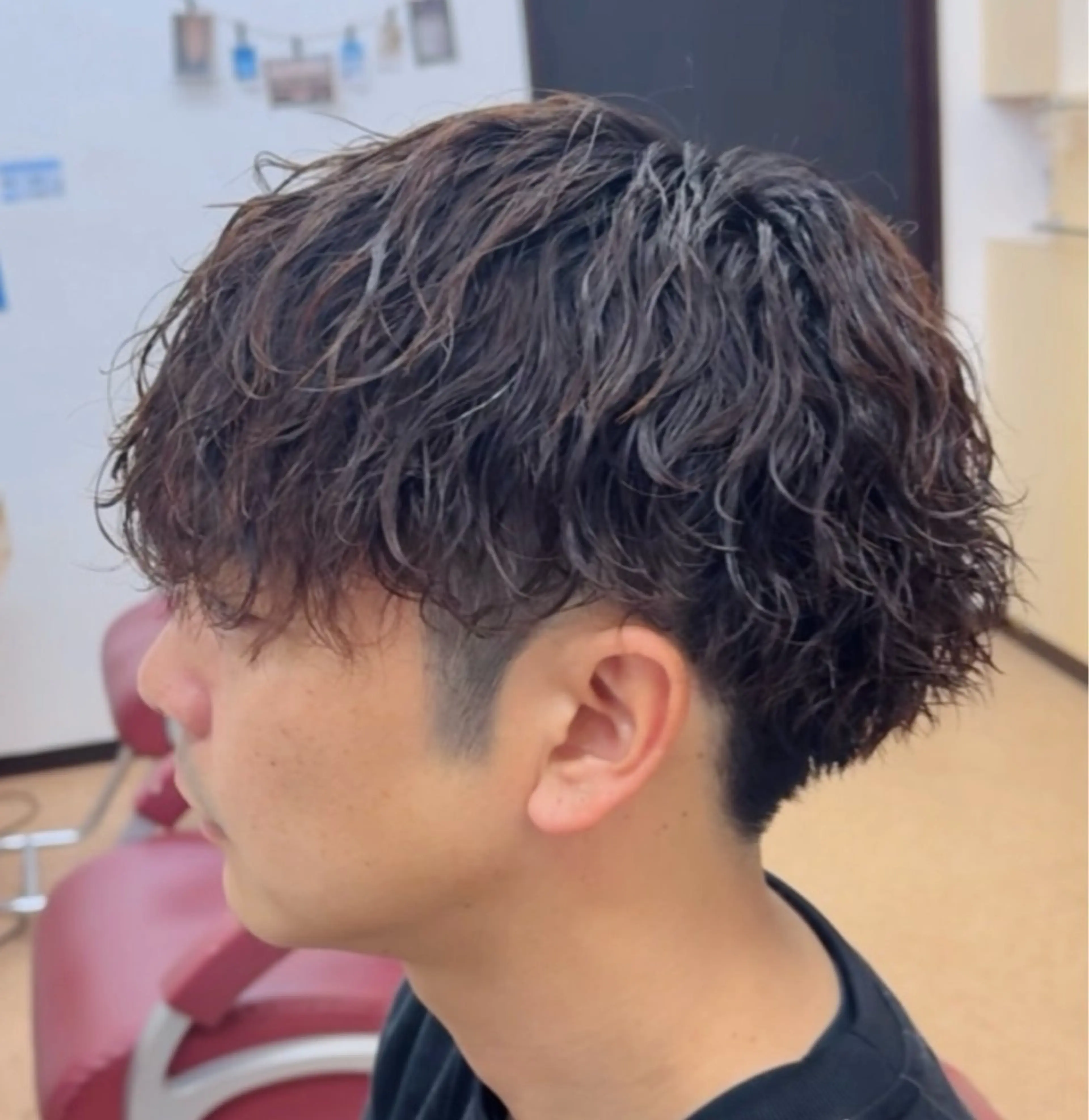 ミディアム 焼津メンズパーマ特化 大石雄生のヘアスタイル