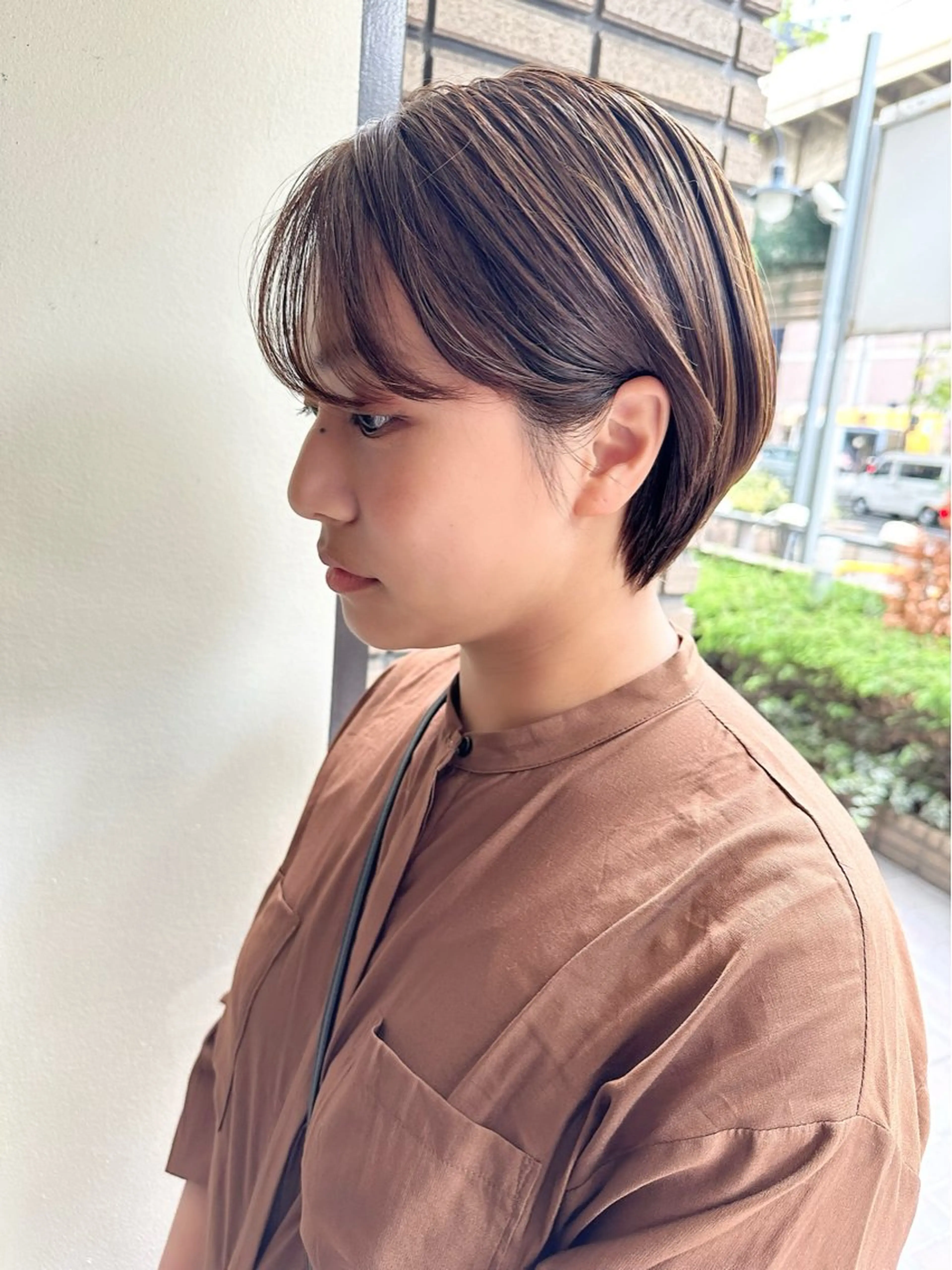 ショート ショート ボブ 梅田 木戸健人のヘアスタイル