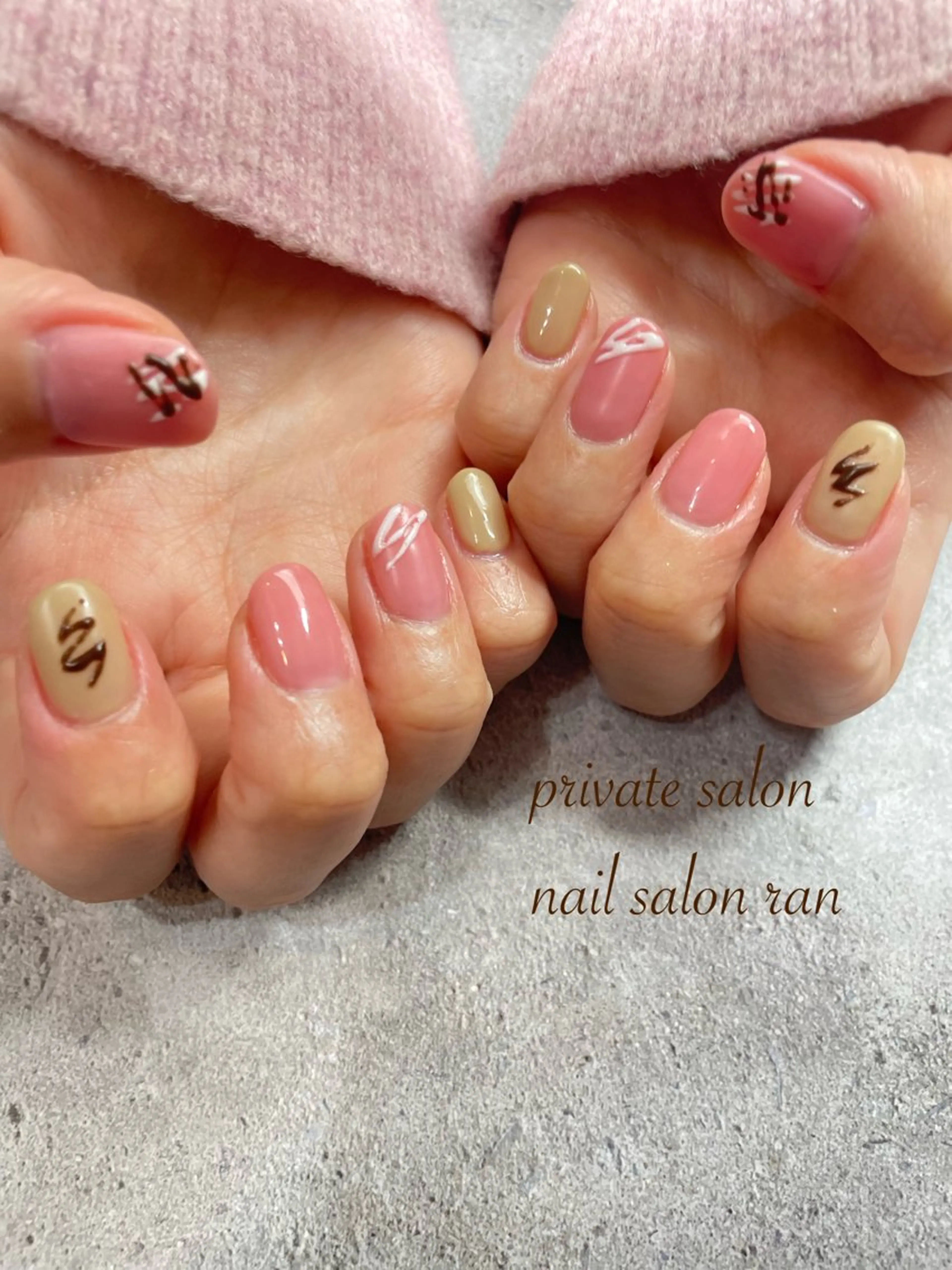 ネイル 持ち込み ハンドネイル ハンドケア nailsalon ranのネイルデザイン