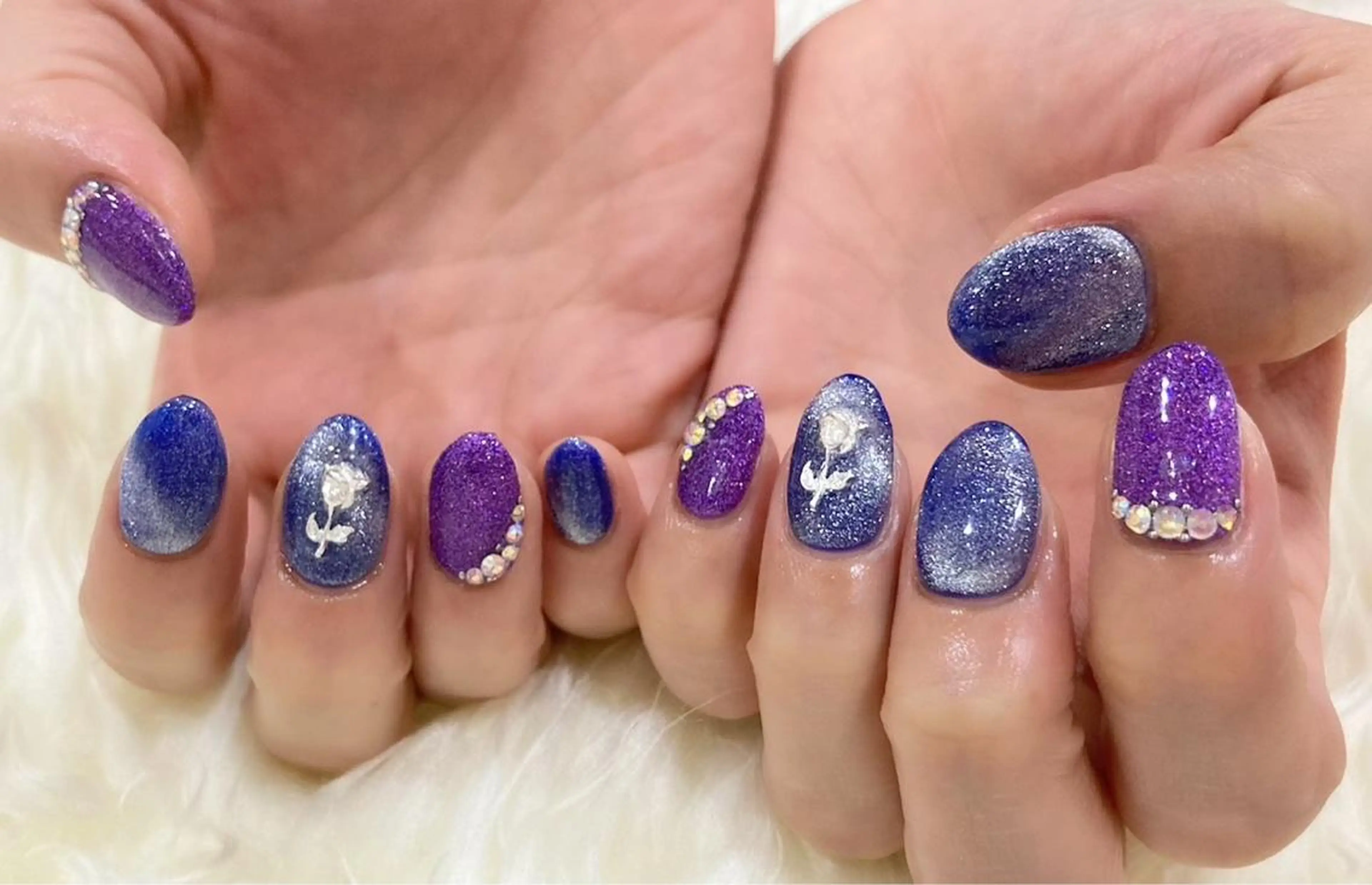 ネイル ジェルネイル マグネットネイル パラジェル Nail&eye Belire 新宿のネイルデザイン