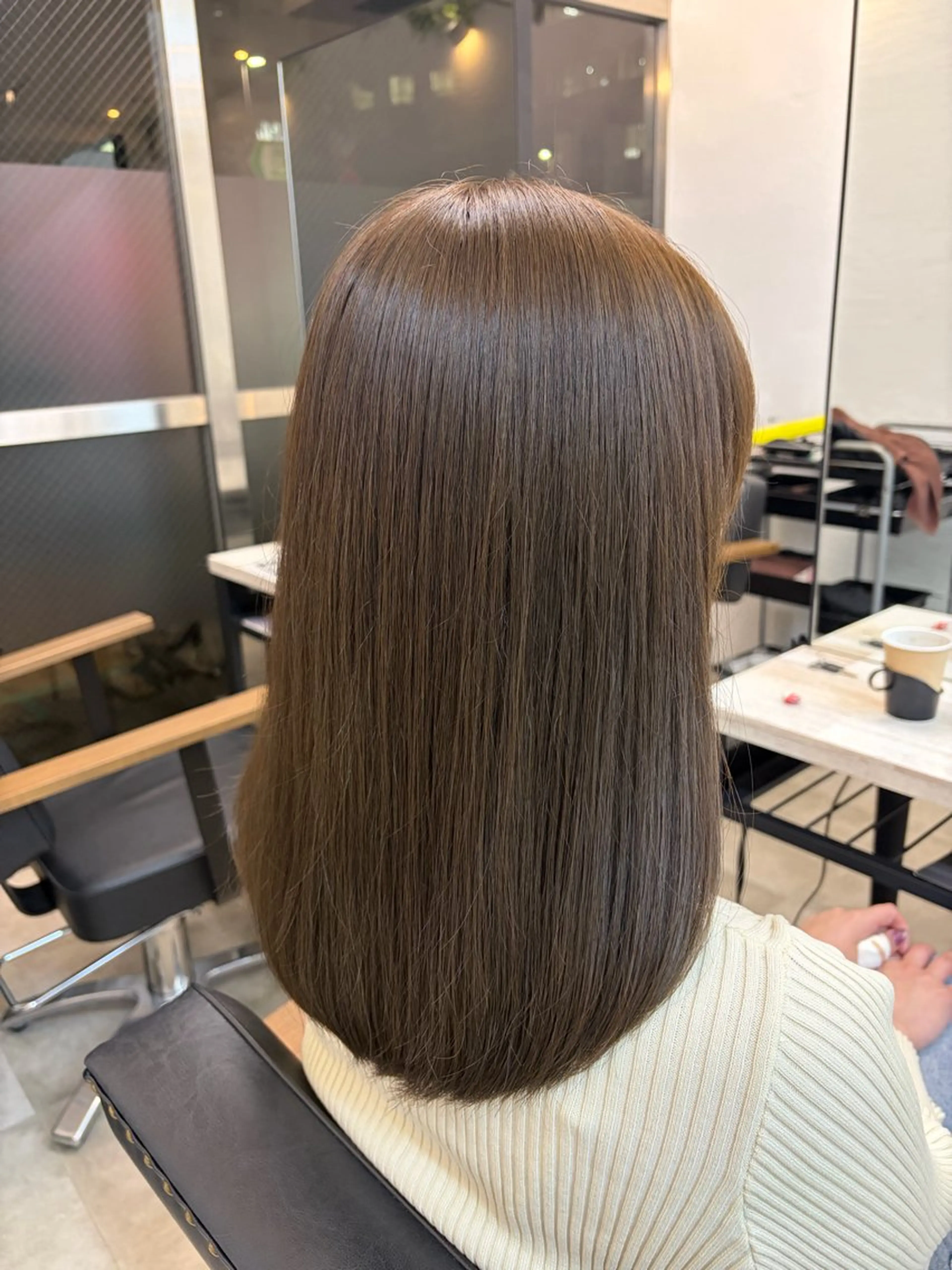ミディアム カラー 🥀韓国ヘア🥀 宮津真菜のヘアスタイル