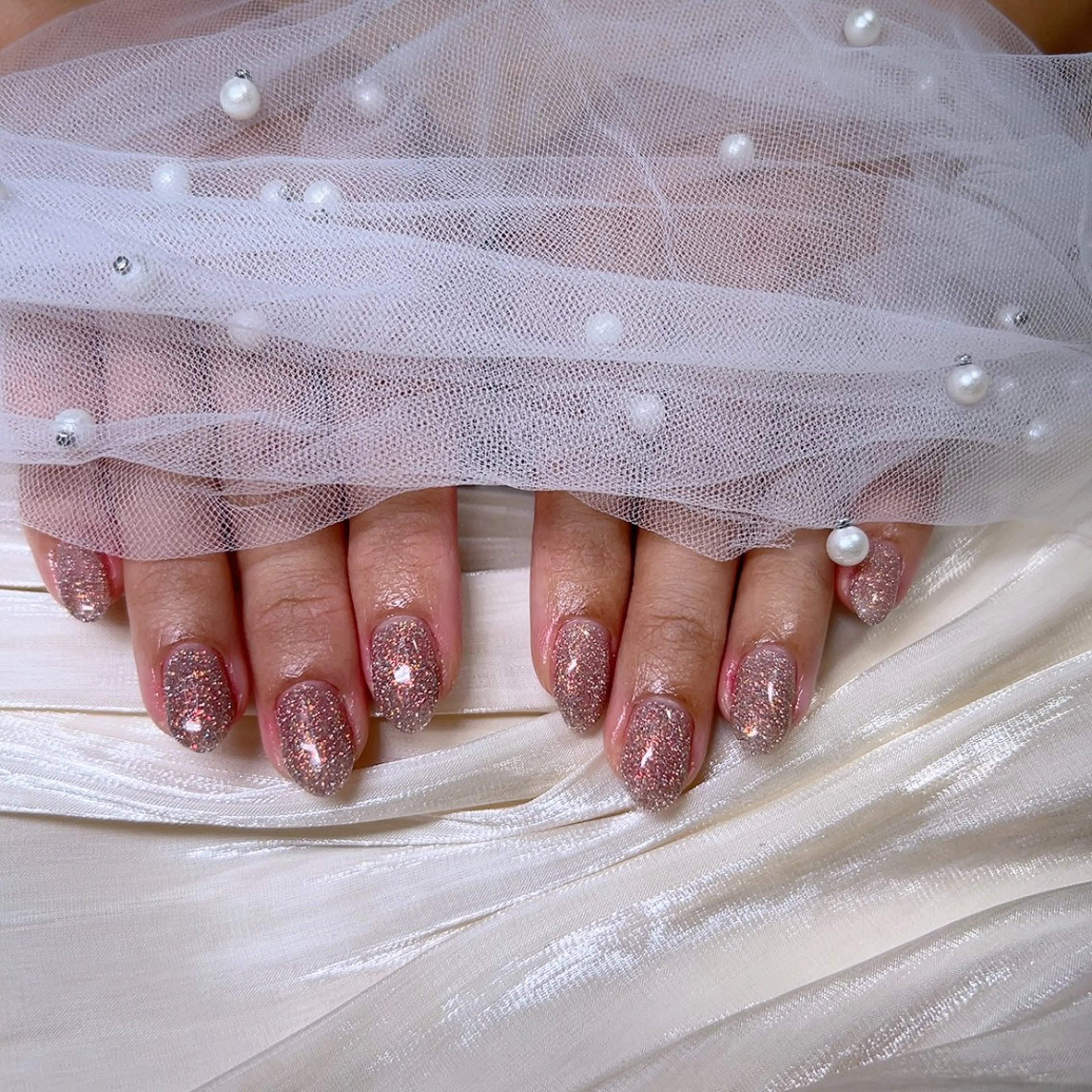 ネイル フラッシュネイル ラメ(グリッター) オフィスネイル ワンカラーネイル シンプルネイル Cute Tips nailのネイルデザイン