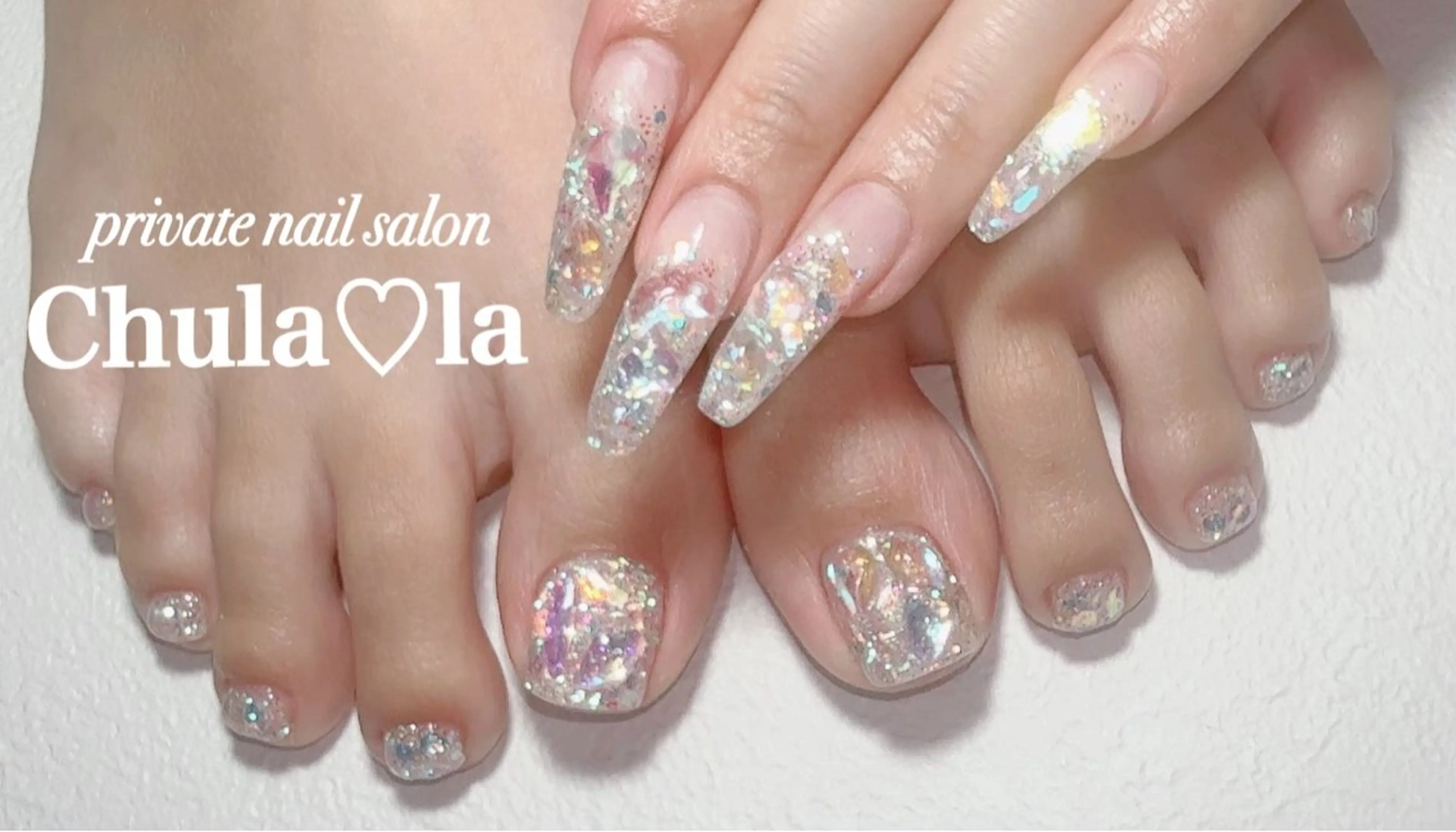 ネイル フットネイル おそろいネイル ハンドネイル Chula♡la 豊見城市高安のネイルデザイン