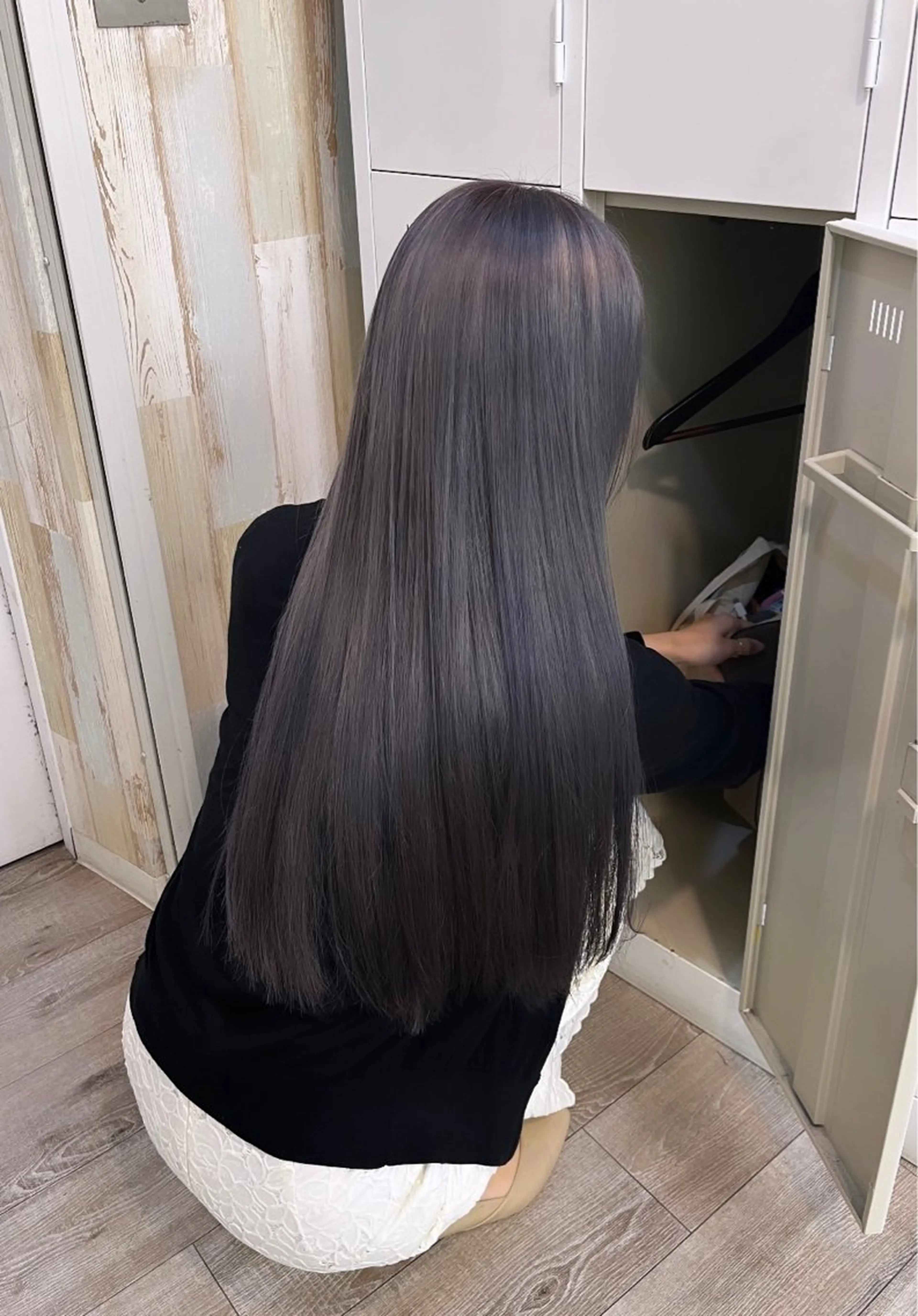 ロング カラー グレージュ ラベンダーカラー ラベンダーグレージュ ラベンダーグレー 🦋レイヤー職人 猪瀬玲奈🦋のヘアスタイル