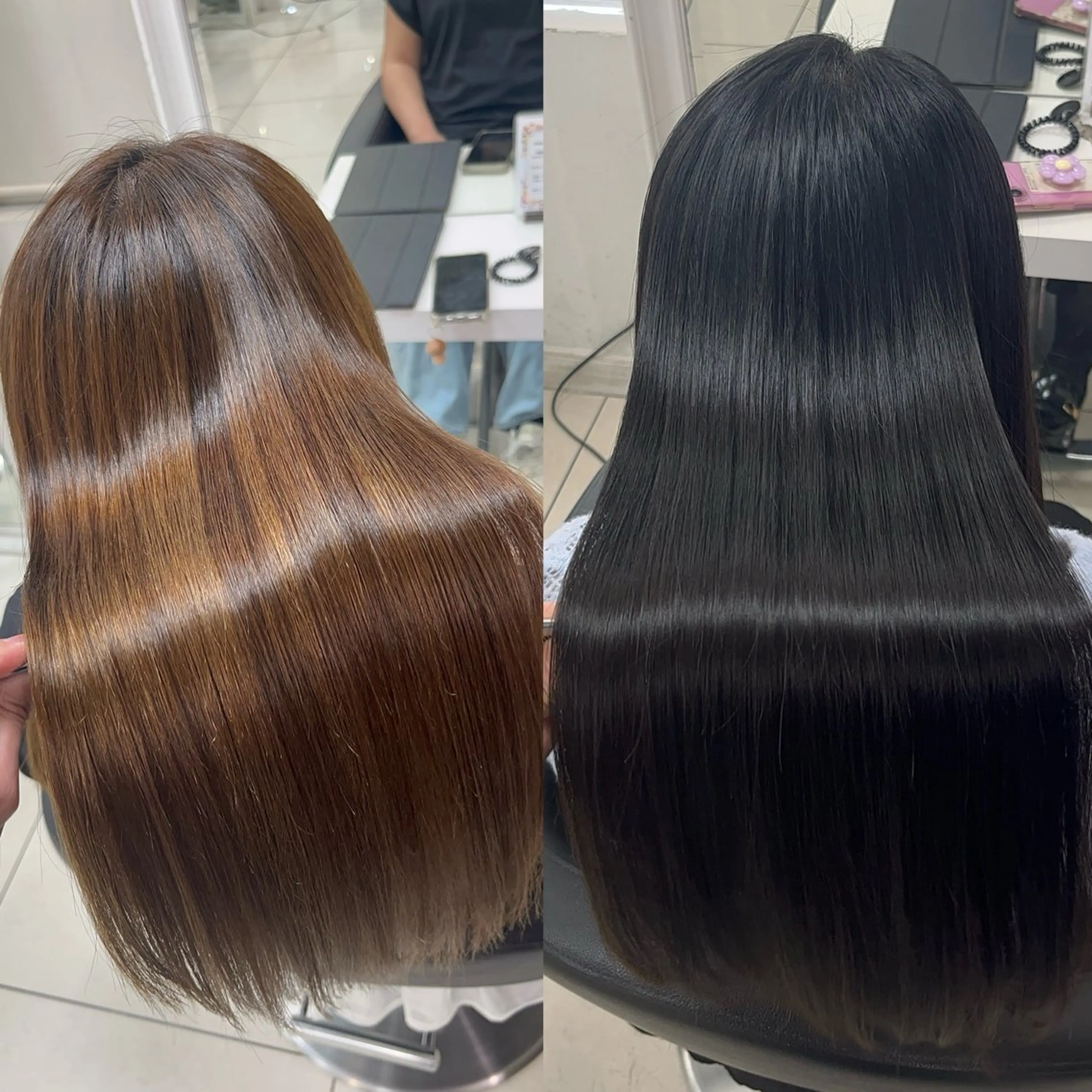 ロング パーマ 縮毛矯正 カット ヘアカラー 縮毛矯正指名No.1 艶カラー/SHIMAのヘアスタイル