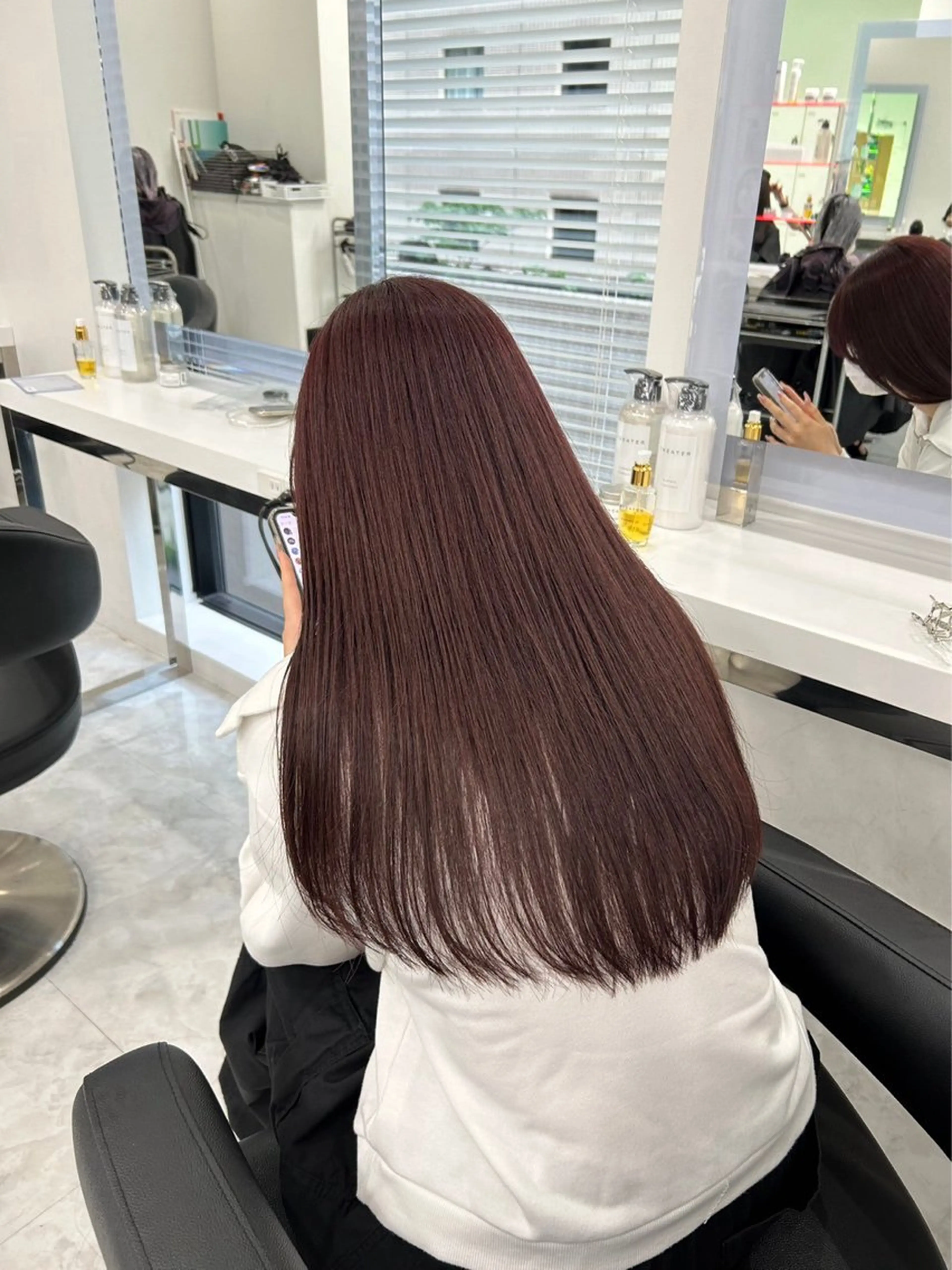 セミロング カラー 大人っぽ♡上品な暖色 ♡ブリーチなし♡のヘアスタイル