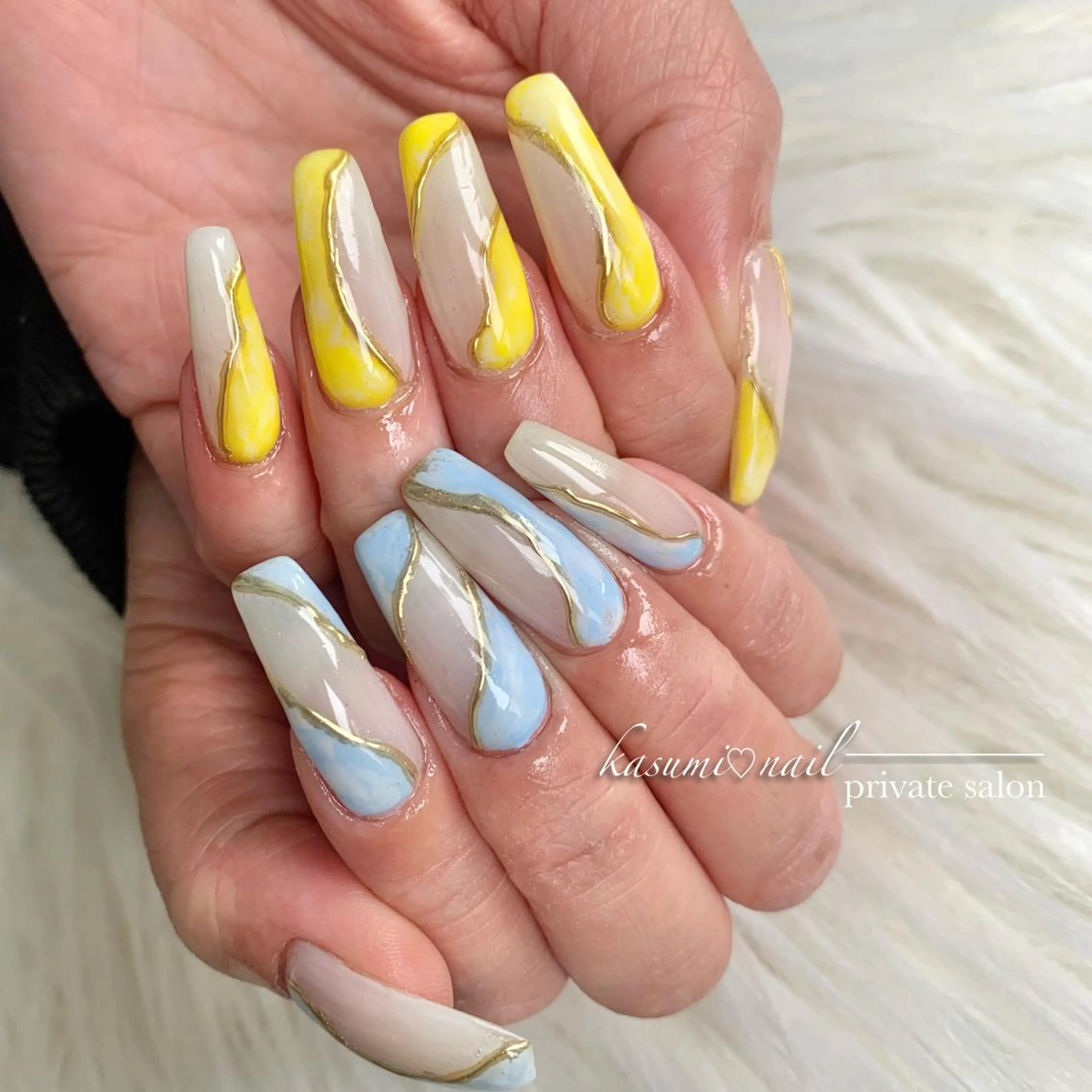 ネイル アートネイル フットネイル フレンチネイル ロングネイル マグネットネイル KASUMI♡ Nailのネイルデザイン