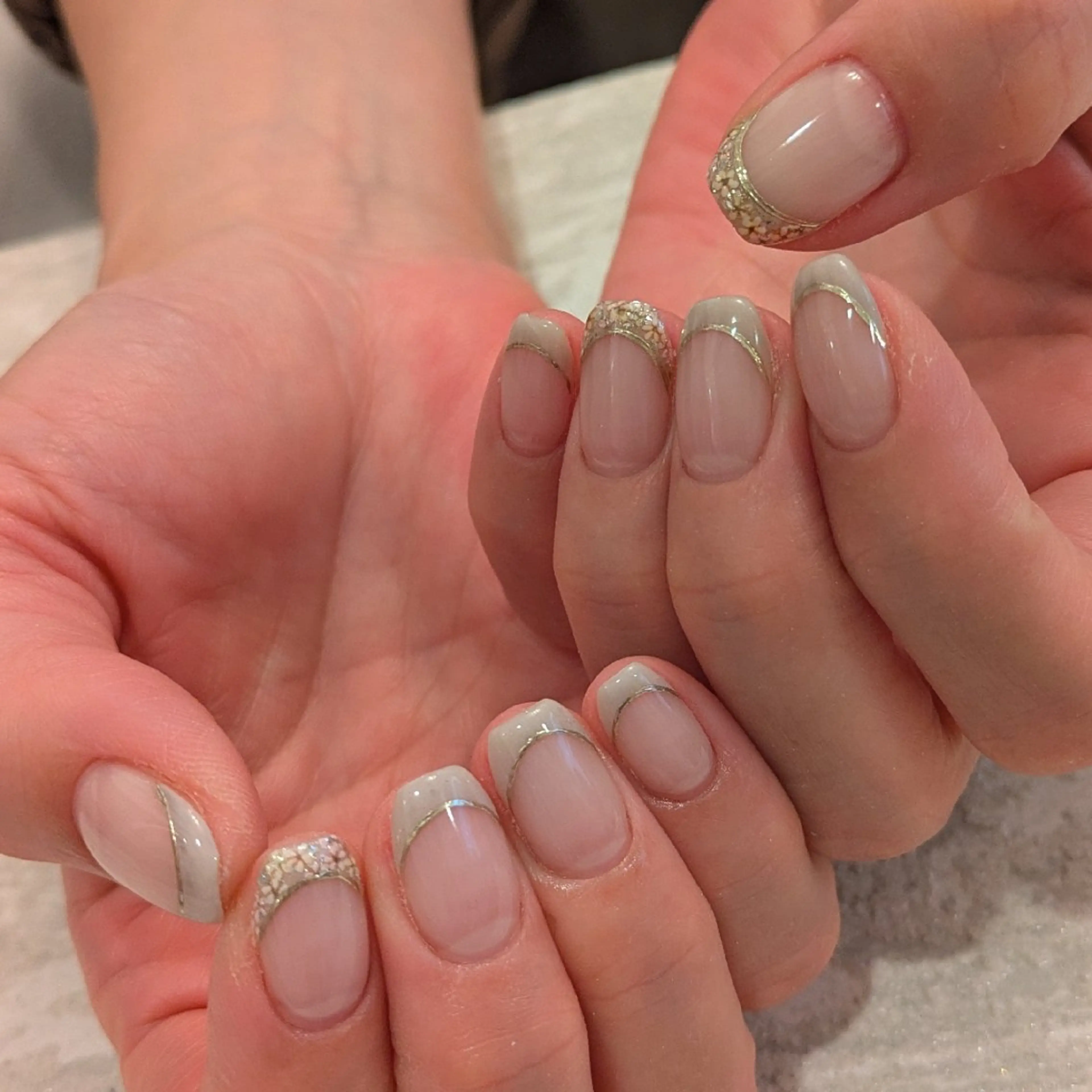 ネイル フレンチネイル ジェヌインネイル 河内のネイルデザイン