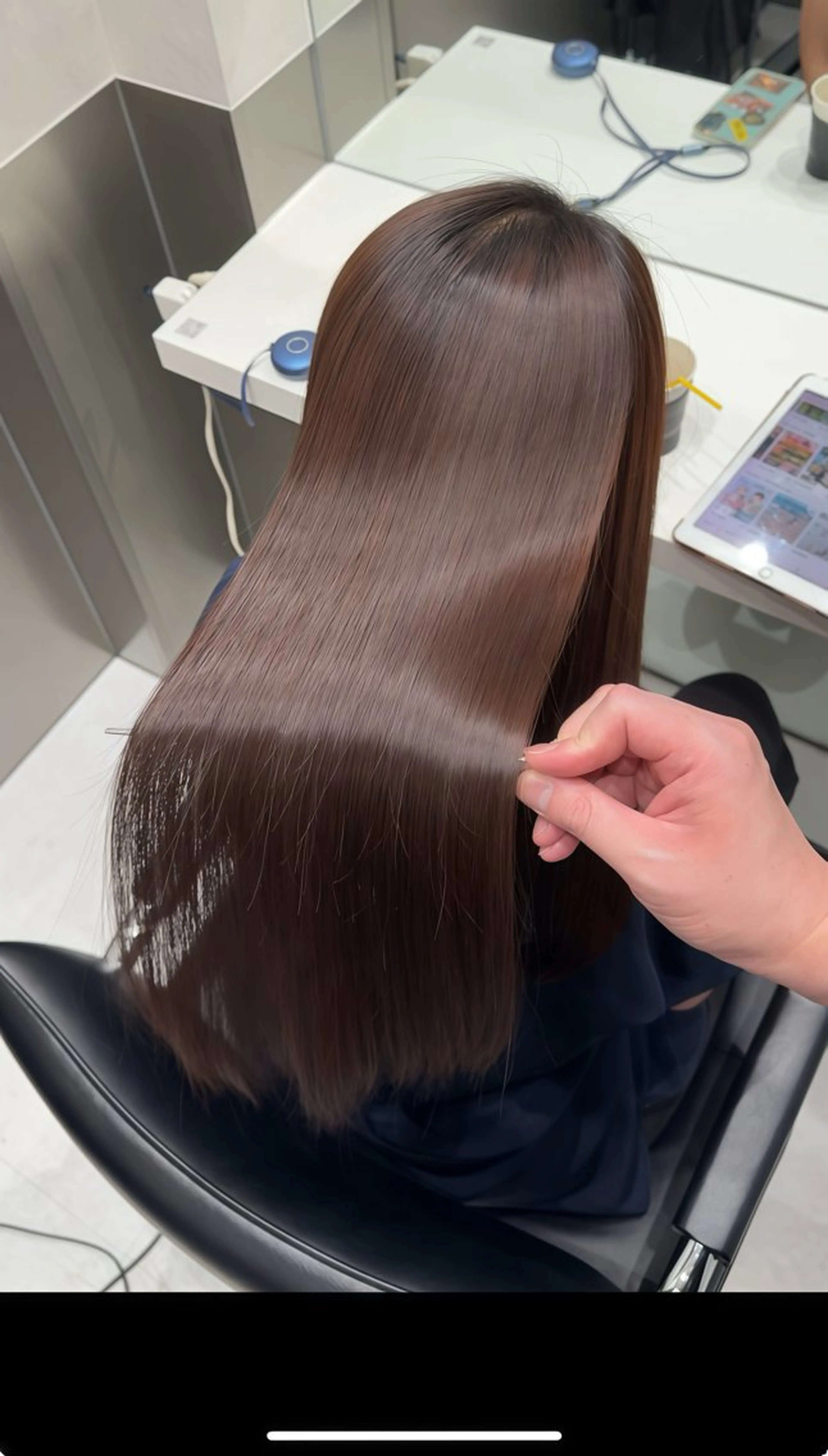 セミロング 縮毛矯正 トリートメント 縮毛矯正クロスパーマ 益子達也のヘアスタイル