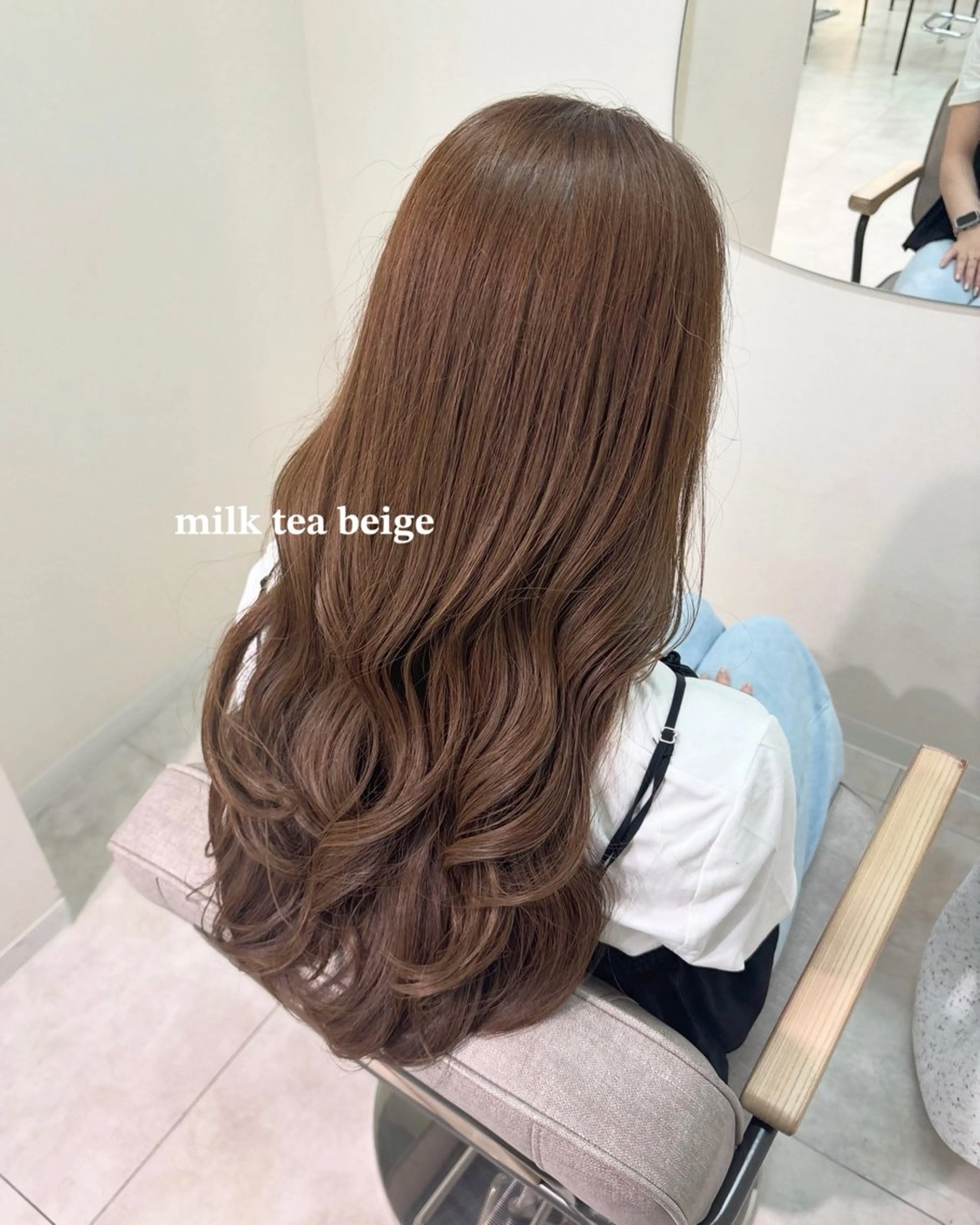 ロング カラー カット ヘアカラー 広島/ヘアセット /ベージュ/わかなのヘアスタイル