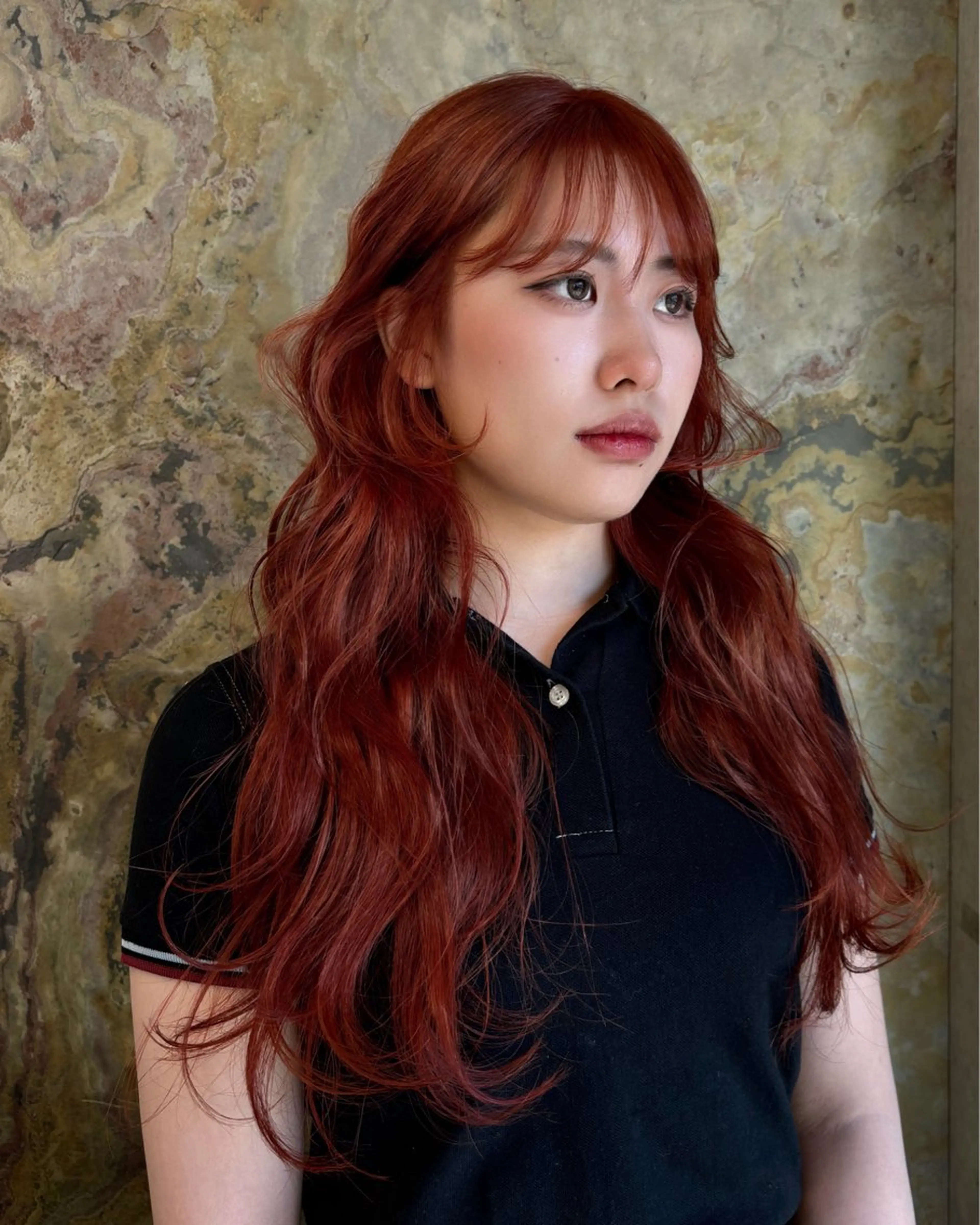 ロング カラー 中川 舞依のヘアスタイル