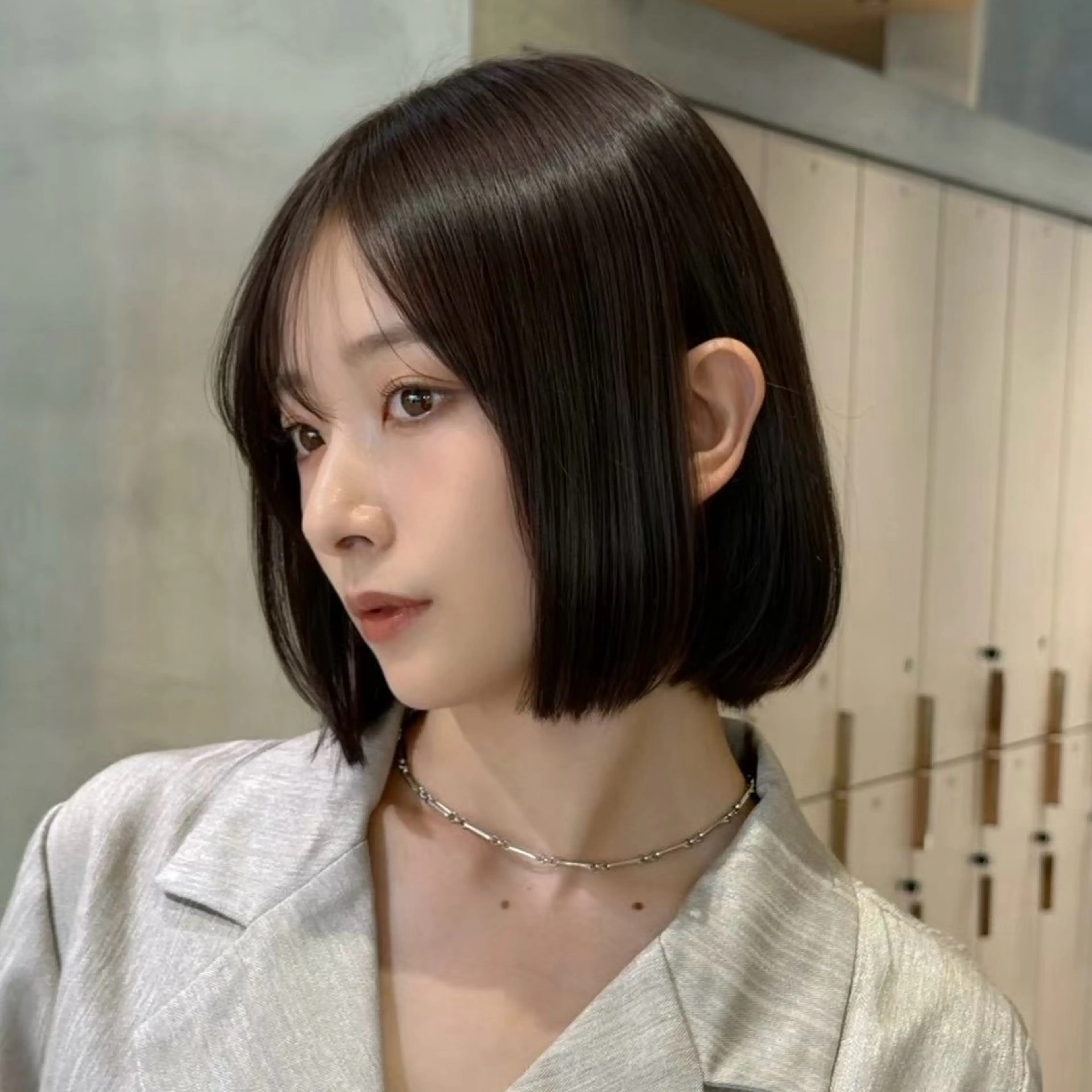 ショート ボブ/レイヤー/ 縮毛矯正/ 渡邊莉玖のヘアスタイル