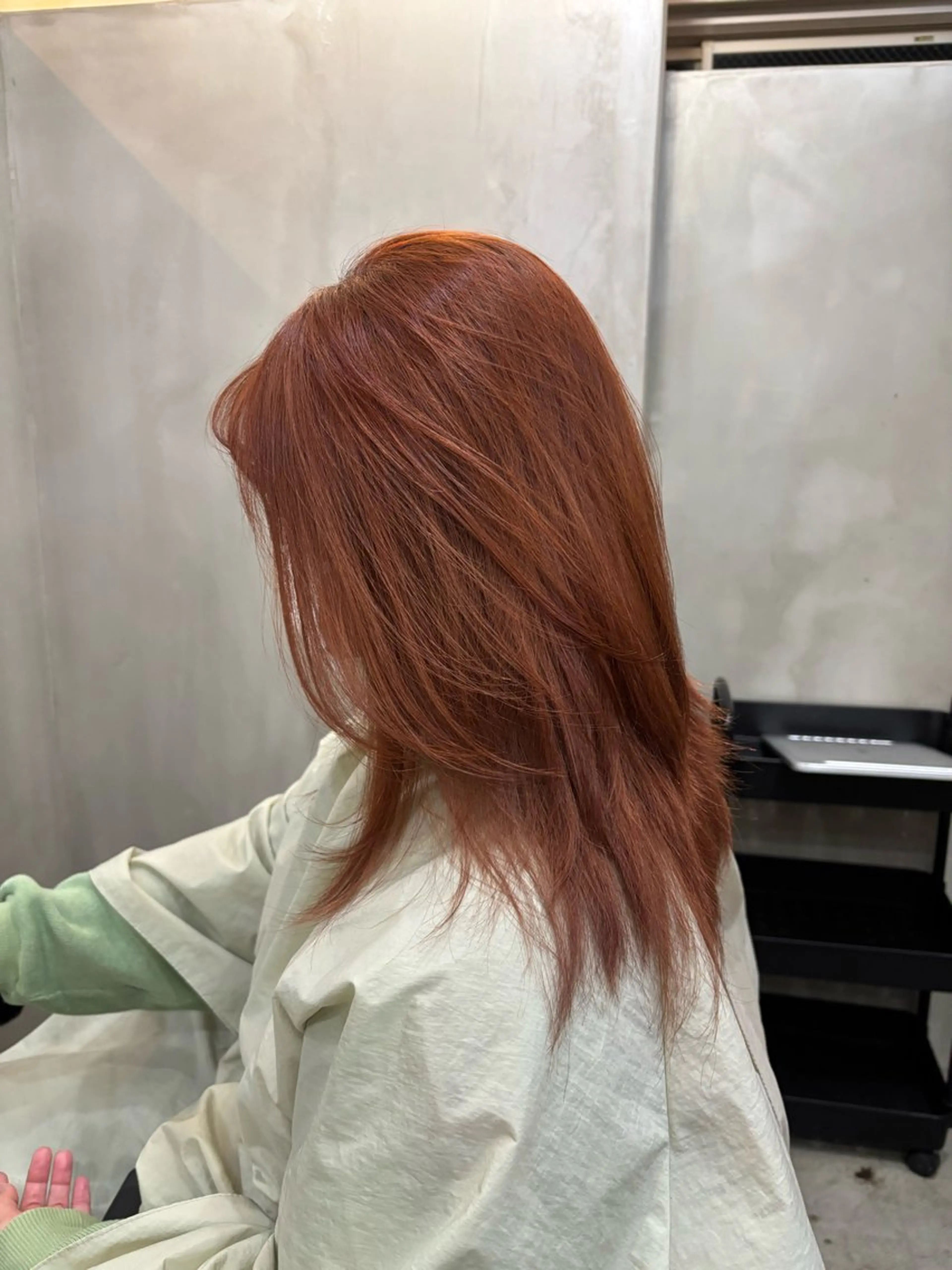 ミディアム カラー ブリーチ ブラウンカラー オレンジ オレンジブラウン ヘアカラー 中園康 /カラー/ブリーチのヘアスタイル