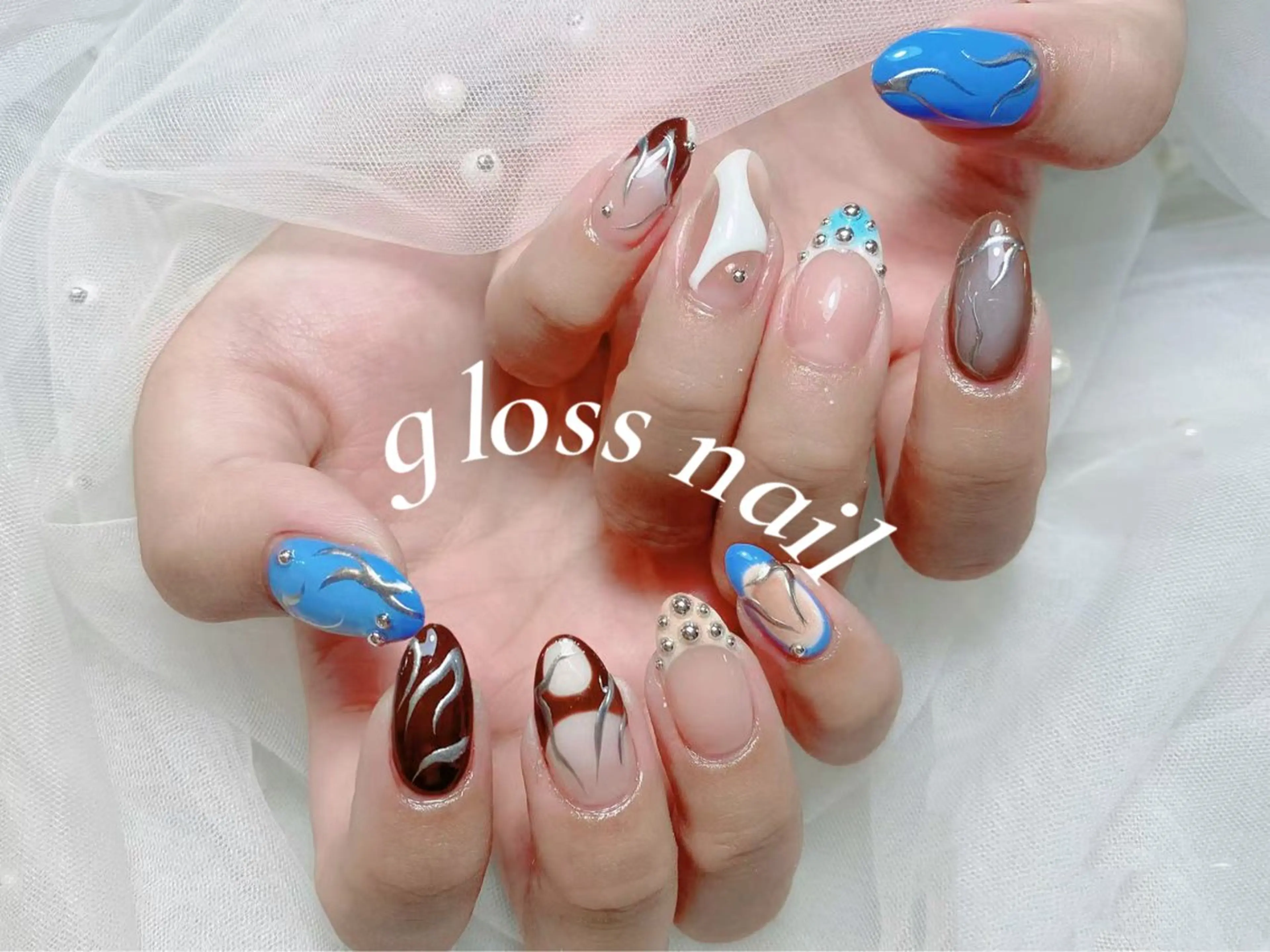 ネイル テンニン💞 gloss nailのネイルデザイン