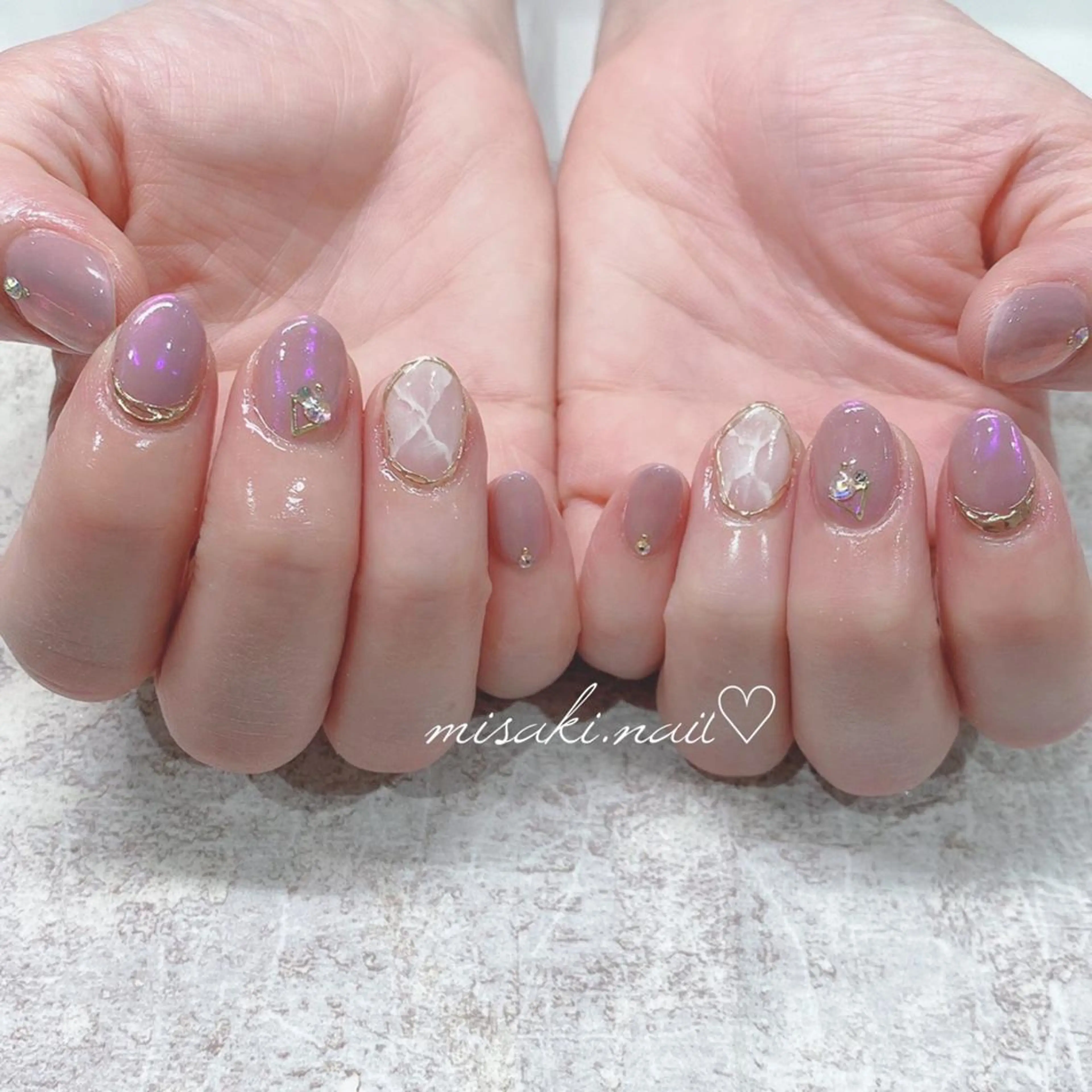 ネイル 韓国ネイル ワンホンネイル ハンドネイル nailsalon miinailsのネイルデザイン