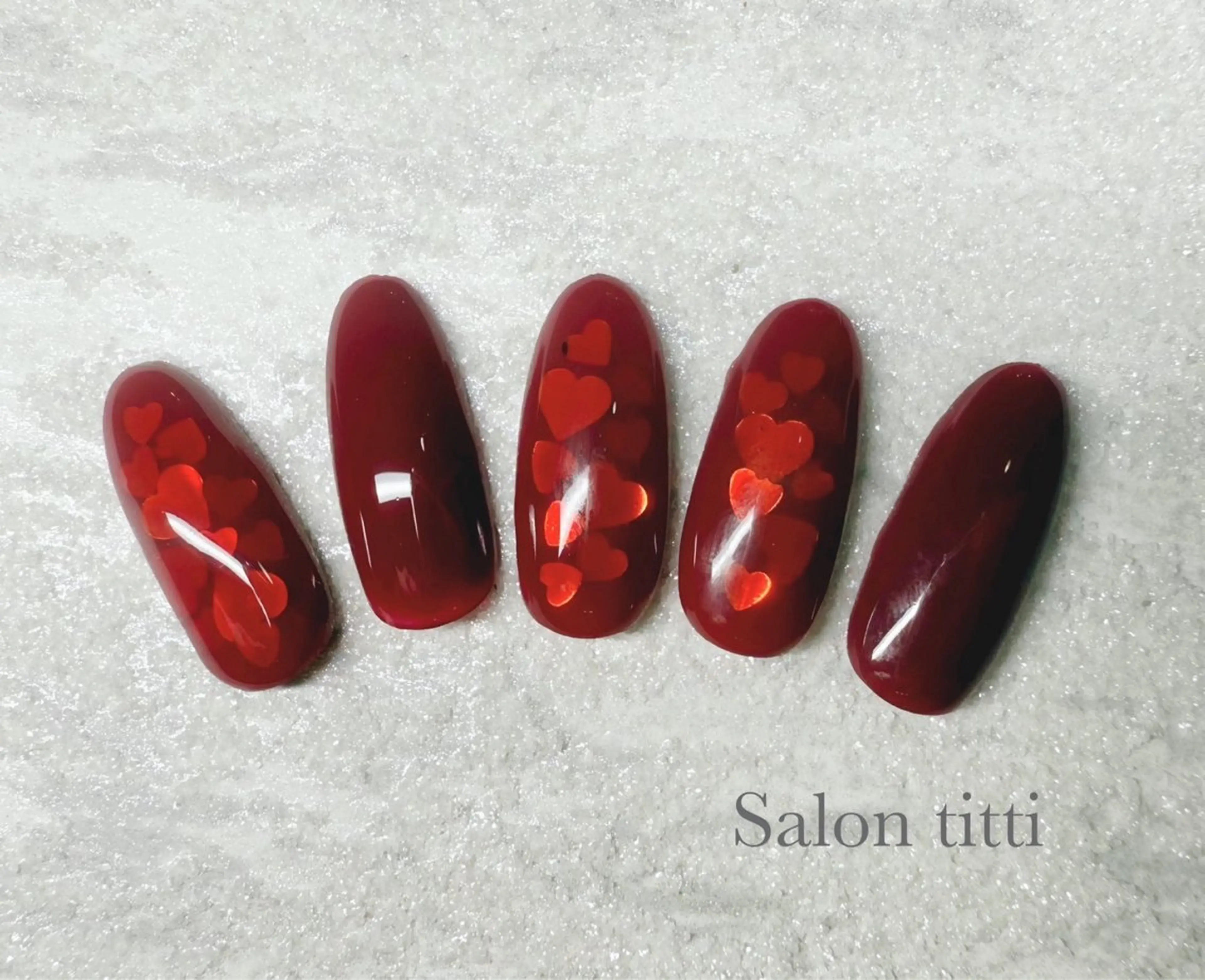 ネイル バレンタイン 勝どきネイルサロン tittiのネイルデザイン