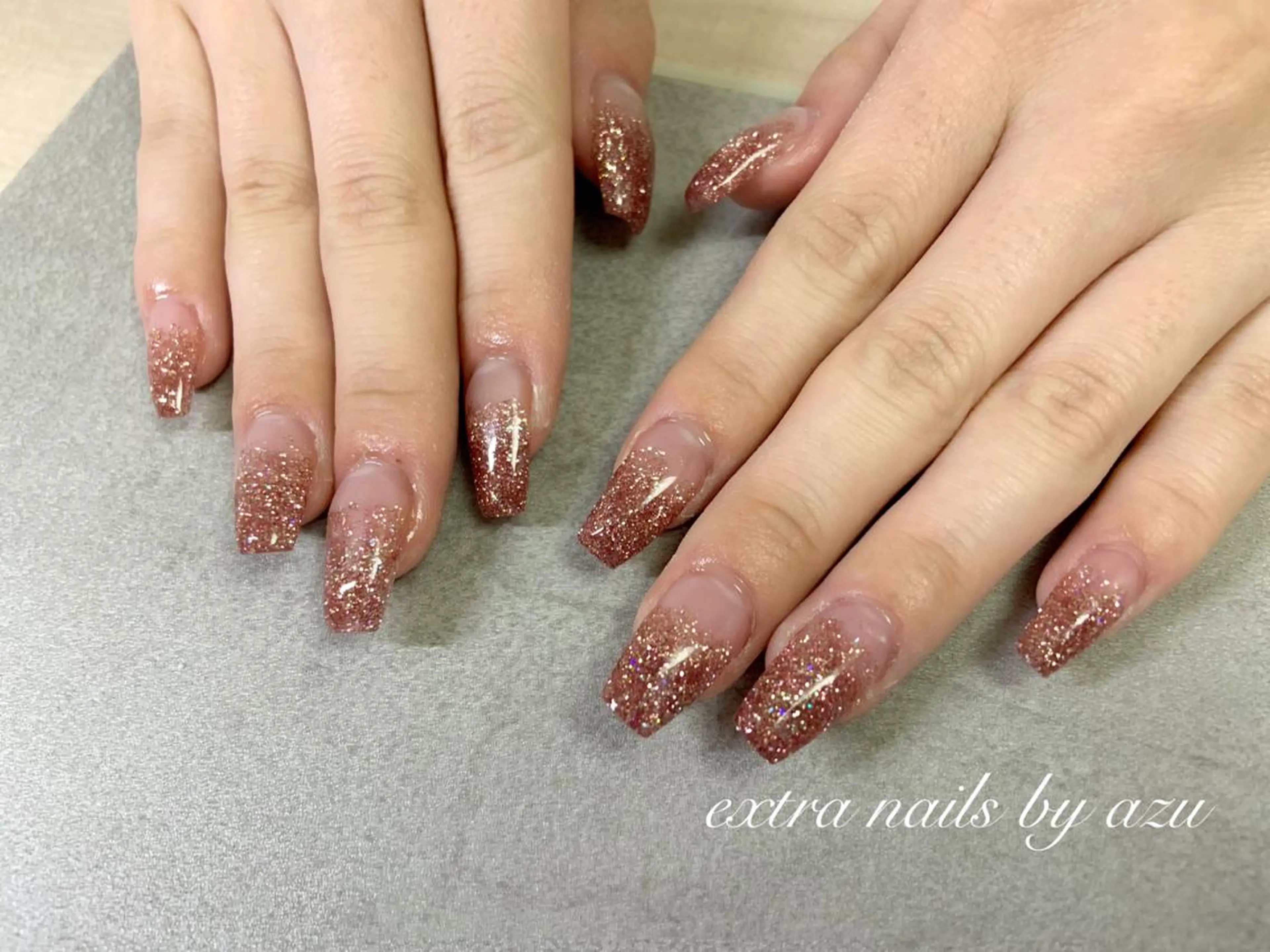 ネイル ラメ(グリッター) extranails ／lemellaのネイルデザイン