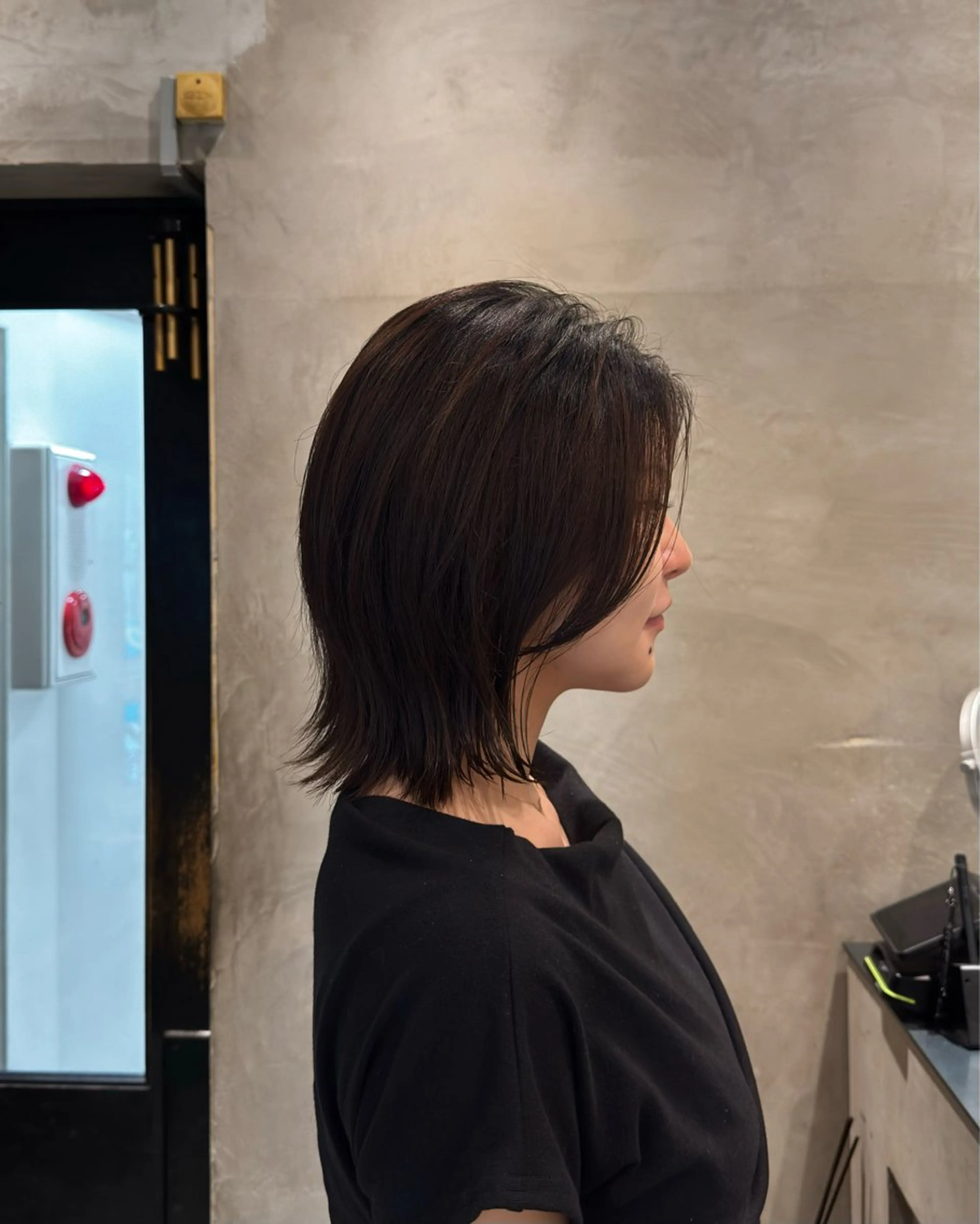 ミディアム ボブレイヤー ボブ くびれヘア くびれレイヤー レイヤーカット カット ヘアカラー トリートメント ボブ/パーマ/レイ ヤー/新宿/KOKIのヘアスタイル