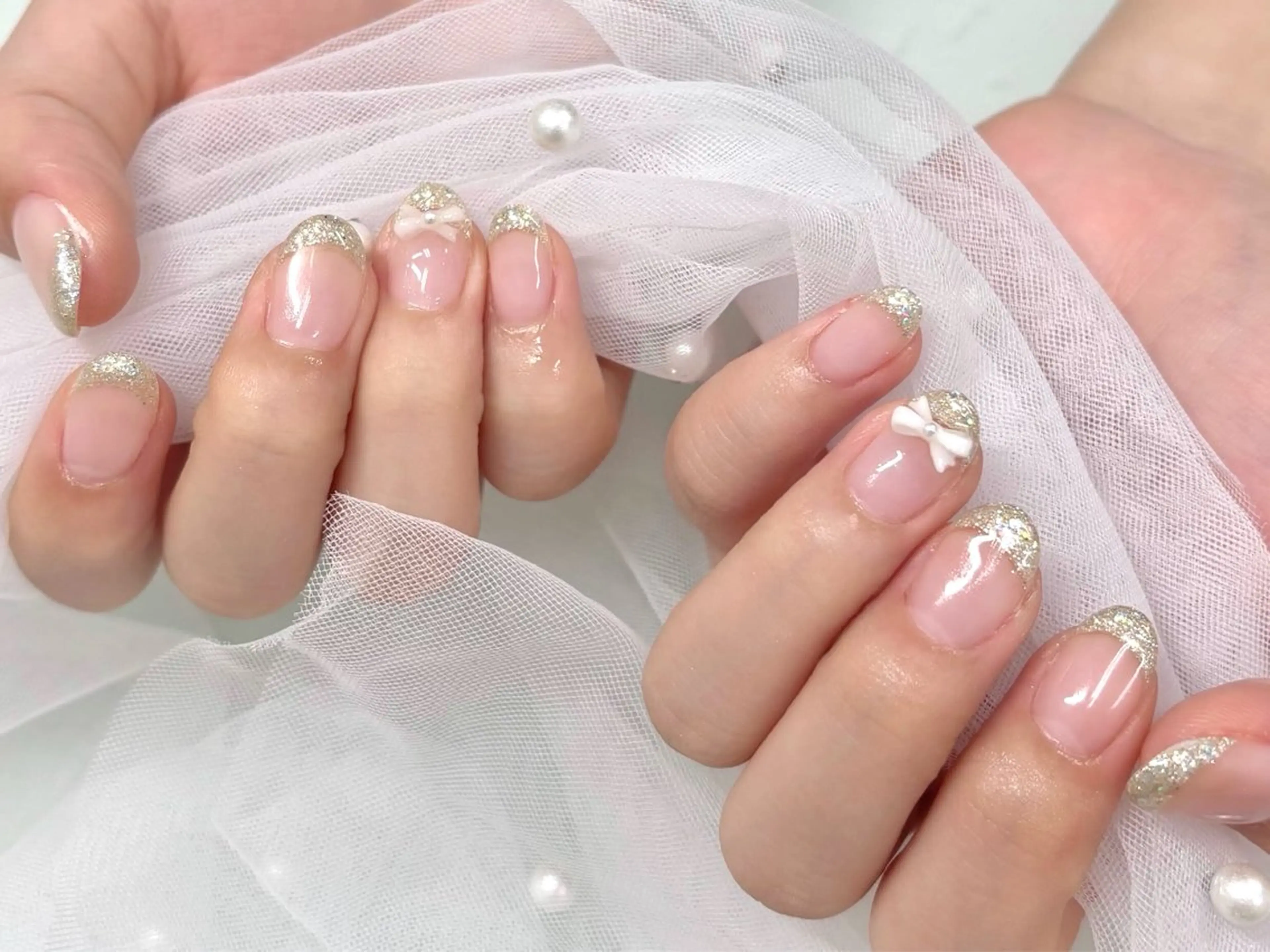 ネイル フレンチネイル ジェルネイル マグネットネイル 持ち込み パラジェル ハンドネイル Nail Neige🐈🌙のネイルデザイン