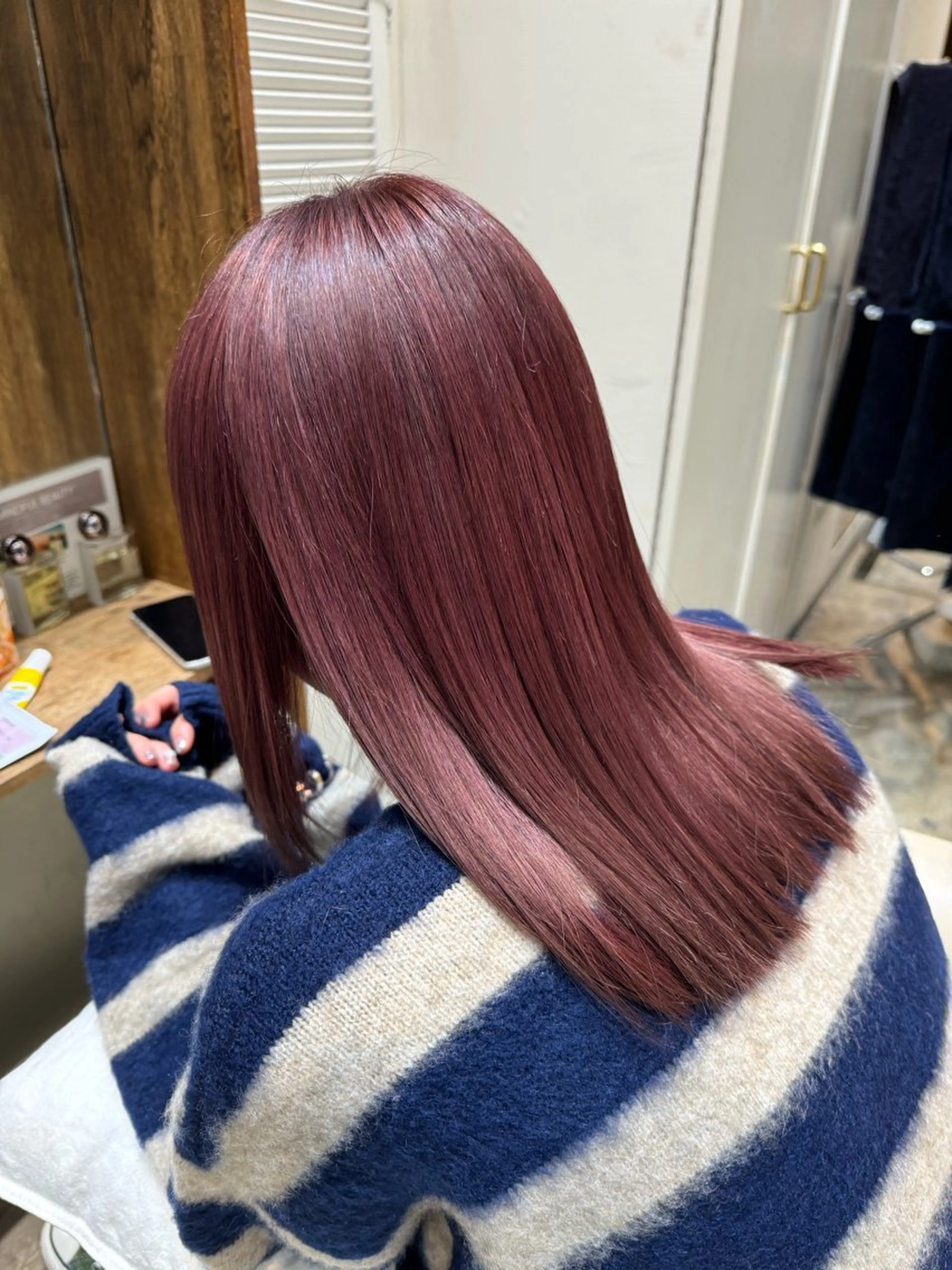 ミディアム カラー カット ヘアカラー トリートメント 入江 允のヘアスタイル