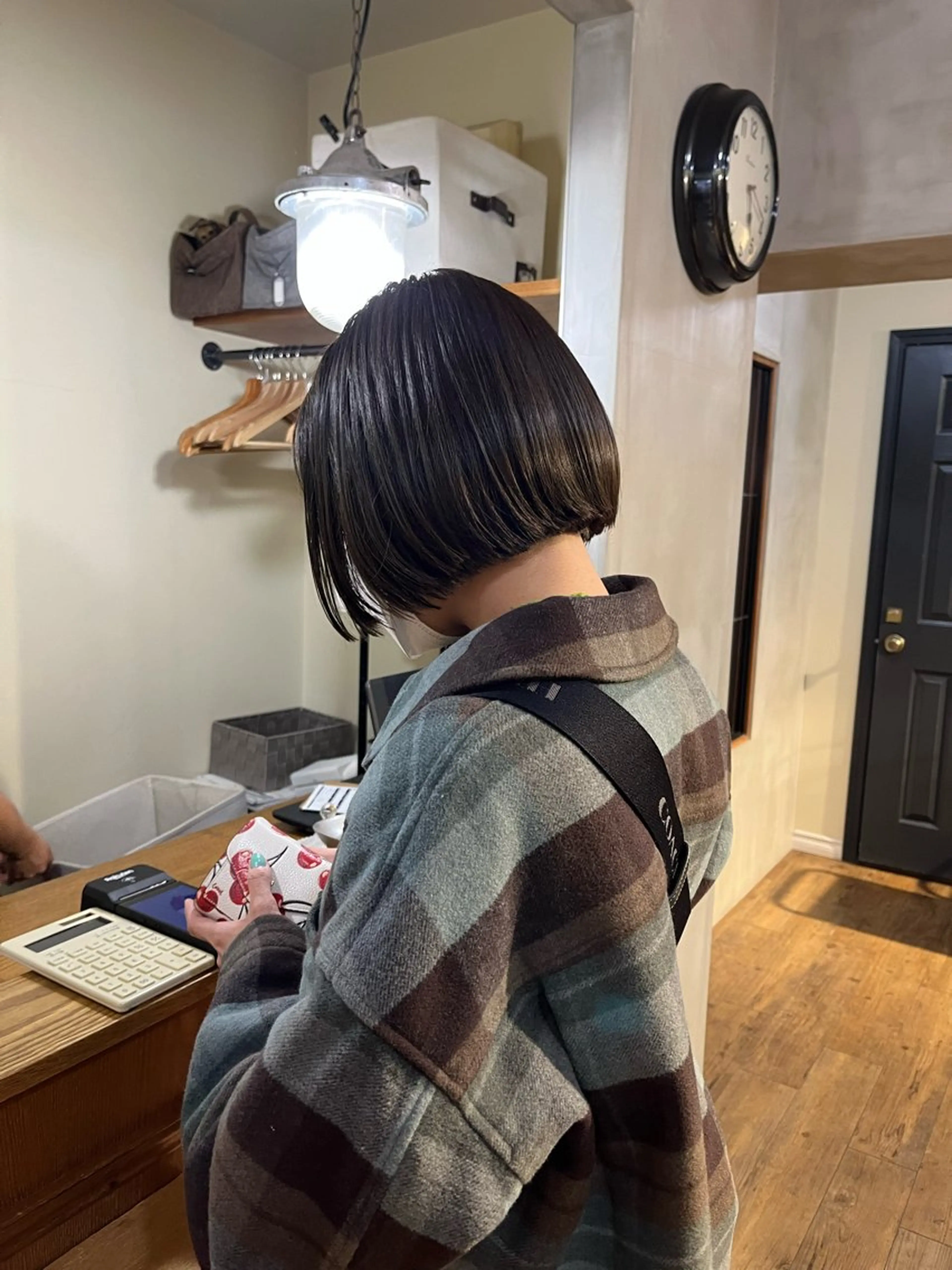 ショート ボブ カット ヘアカラー ヘッドスパ 薬院:今泉/上川美幸 ボブ/顔周りレイヤーのヘアスタイル