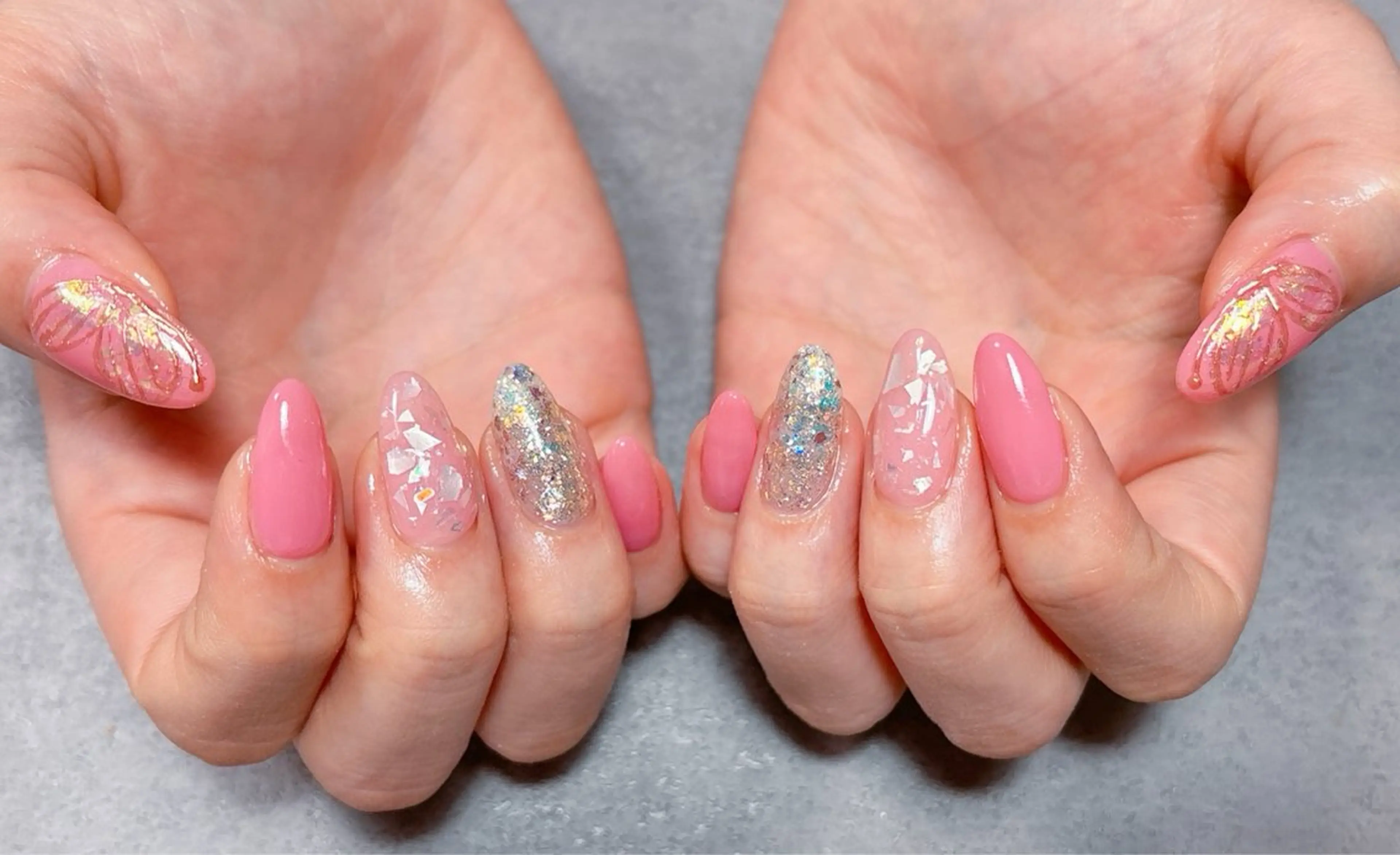 ネイル アートネイル 桜ネイル フラワーネイル マグネットネイル ニュアンスネイル ハンドネイル ハンドケア ゆ か_Nails💫のネイルデザイン